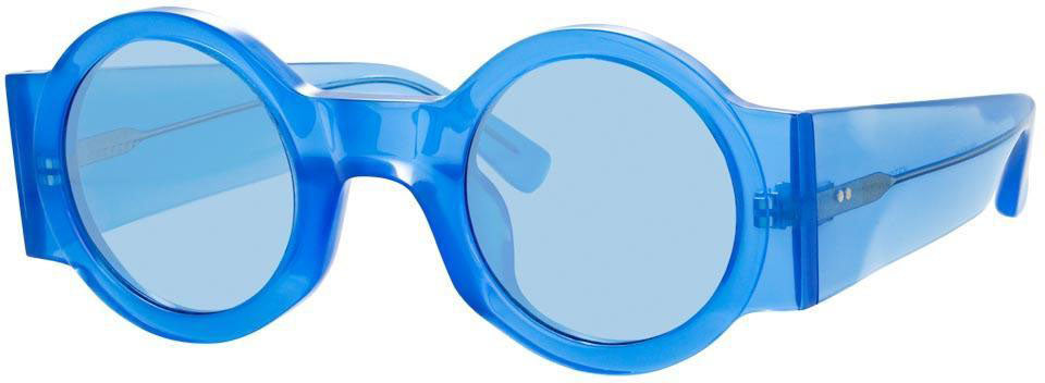 Color_DVN98C23SUN - Dries Van Noten 98 Round Sunglasses in Blue