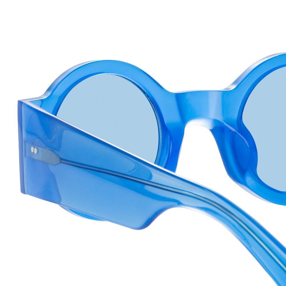 Color_DVN98C23SUN - Dries Van Noten 98 Round Sunglasses in Blue