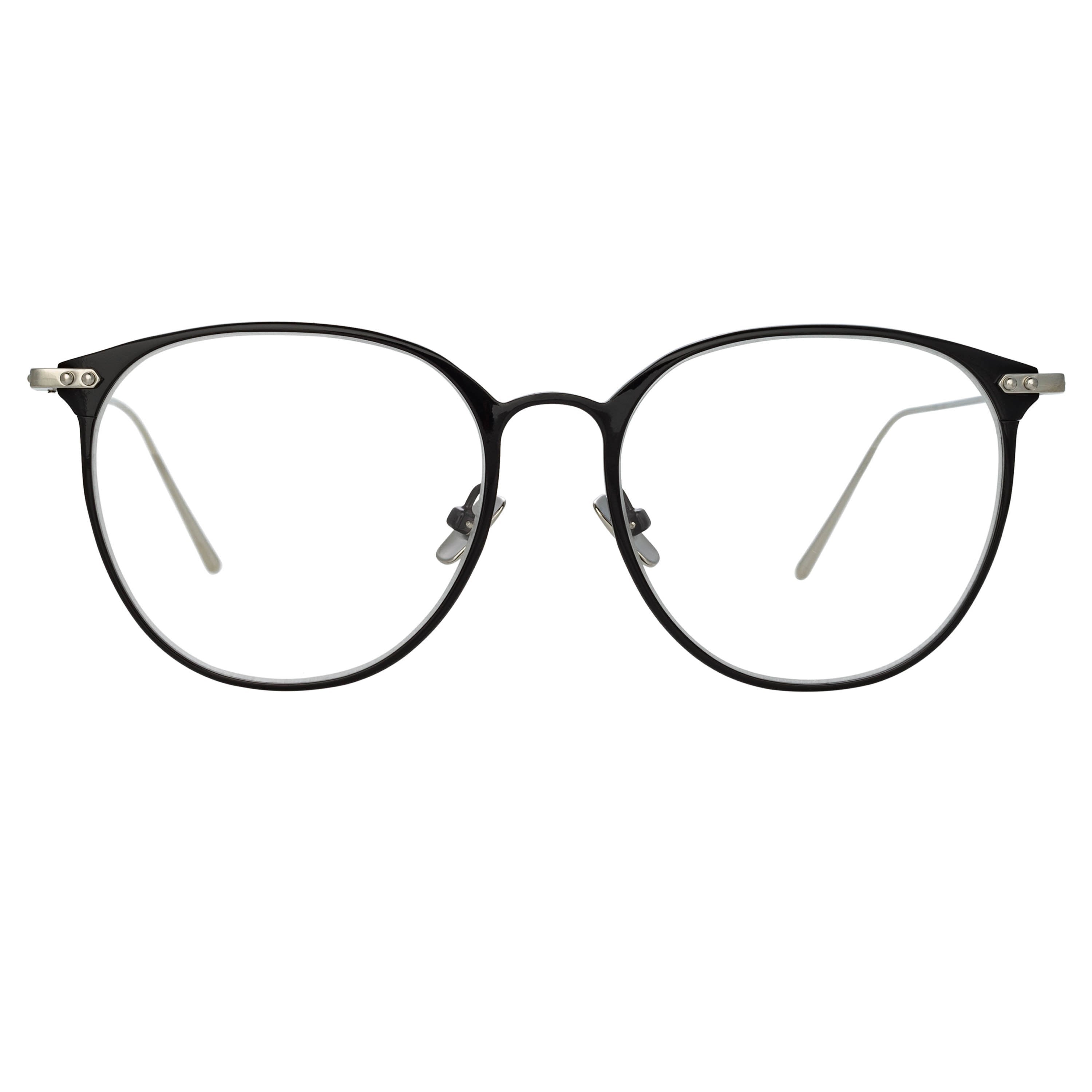 Color_LF45C2OPT - Sophia Optical Oval frame in Black and White Gold