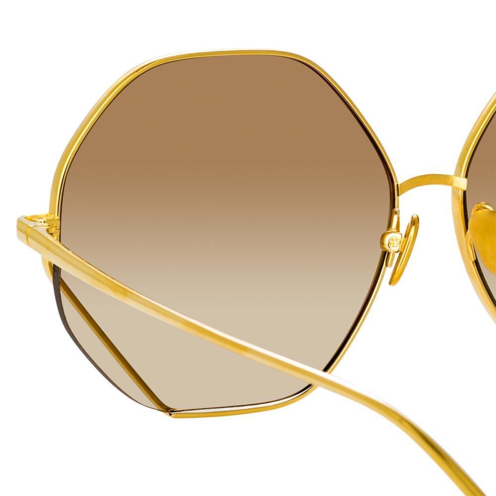Color_LFL1010C1SUN - Fawcet Hexagon Sunglasses in Yellow Gold