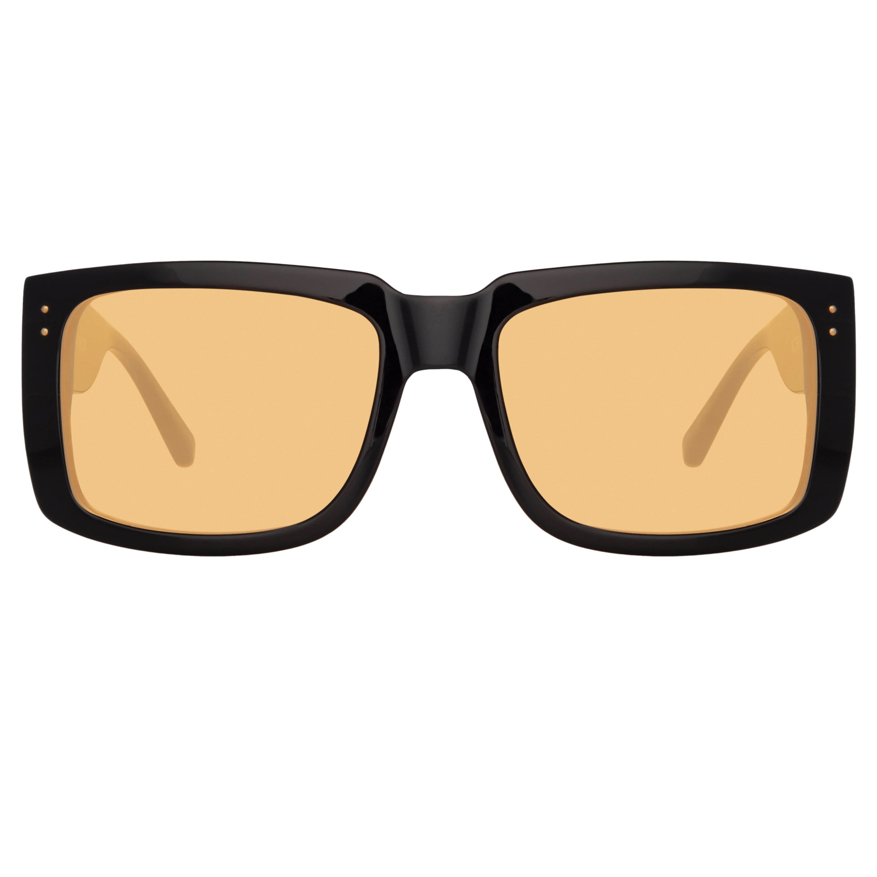 Color_LFL1027C7SUN - Morrison Rectangular Sunglasses in Black and Orange