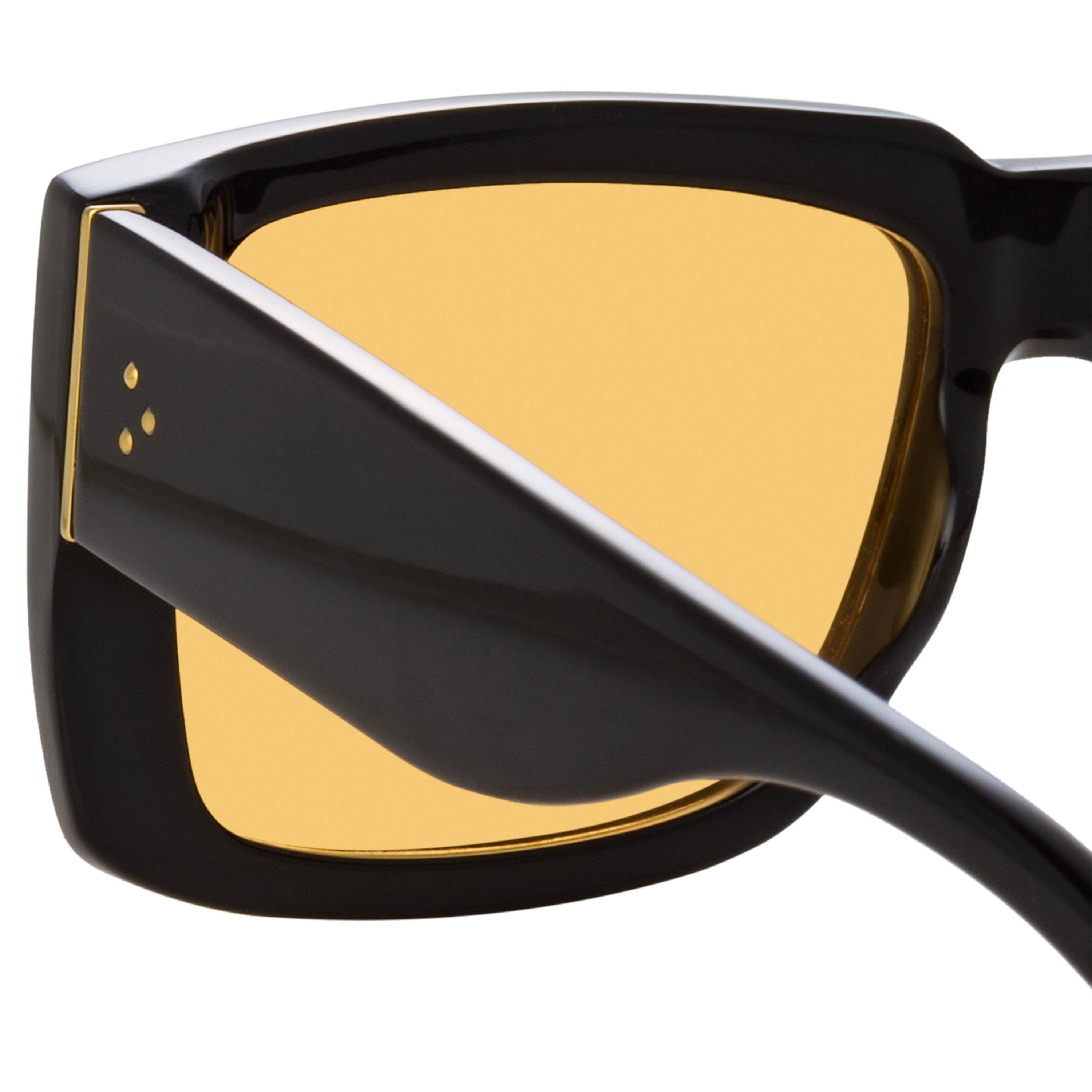 Color_LFL1027C7SUN - Morrison Rectangular Sunglasses in Black and Orange