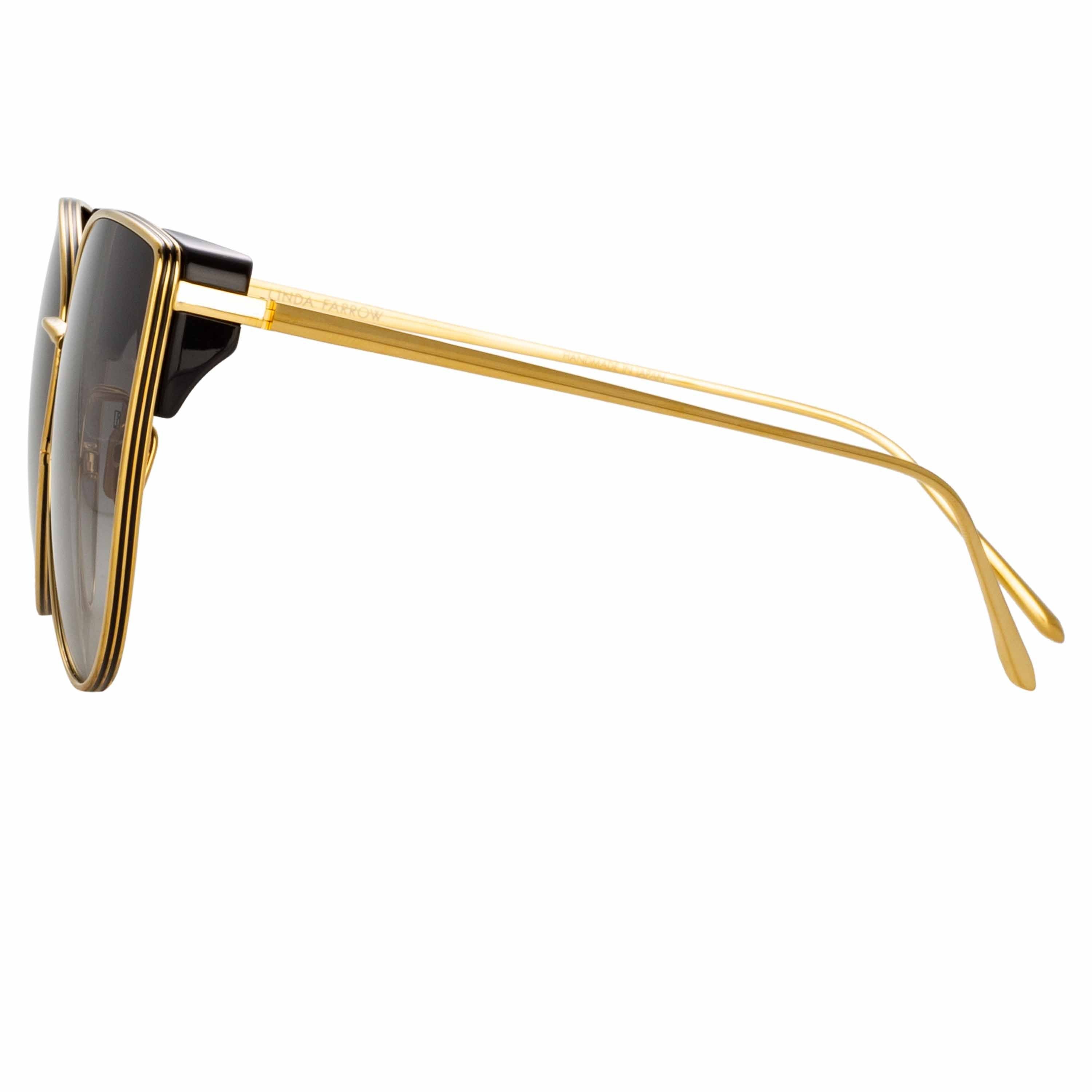 Color_LFL1028C1SUN - Ida Cat Eye Sunglasses in Yellow Gold and Black
