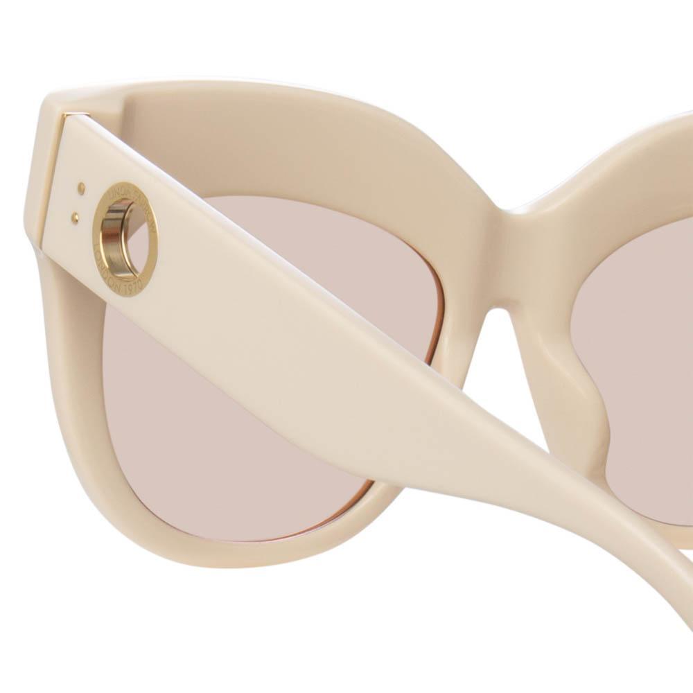 Color_LFL1049C7SUN - Dunaway Oversized Sunglasses in Cream
