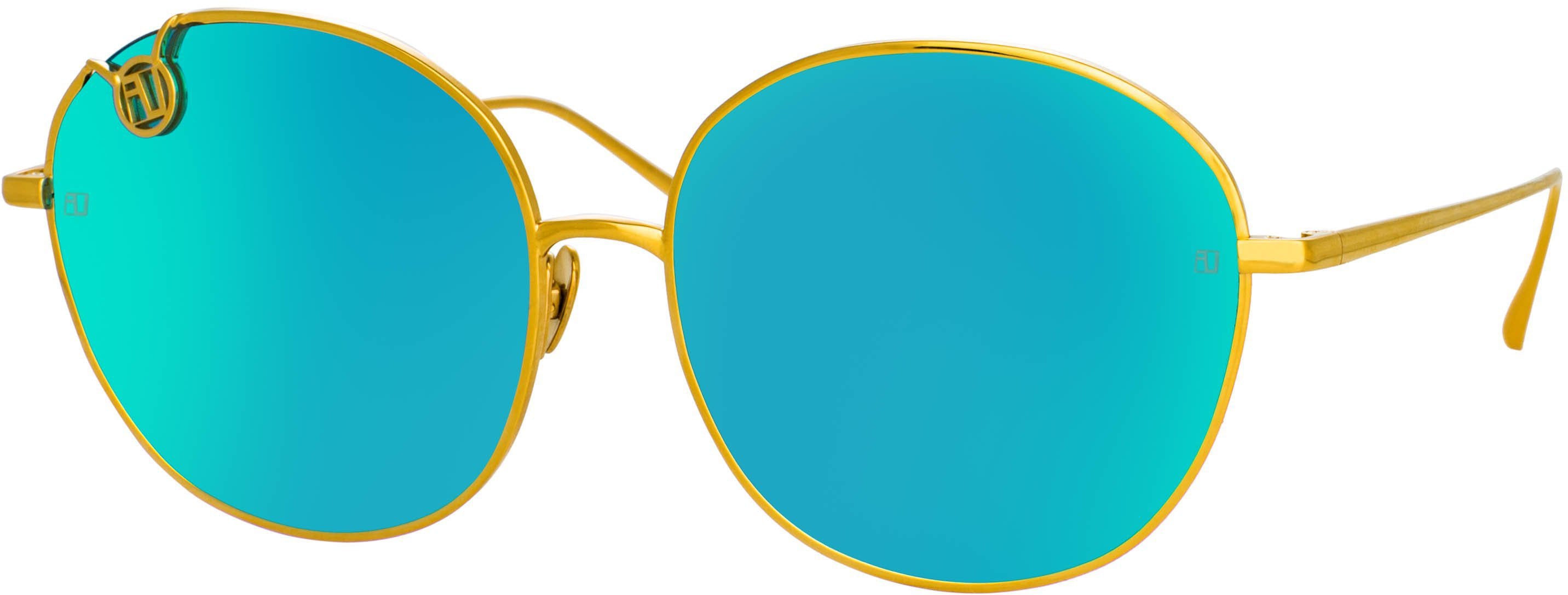 Color_LFL1054C6SUN - Hannah Cat Eye Sunglasses in Yellow Gold and Blue