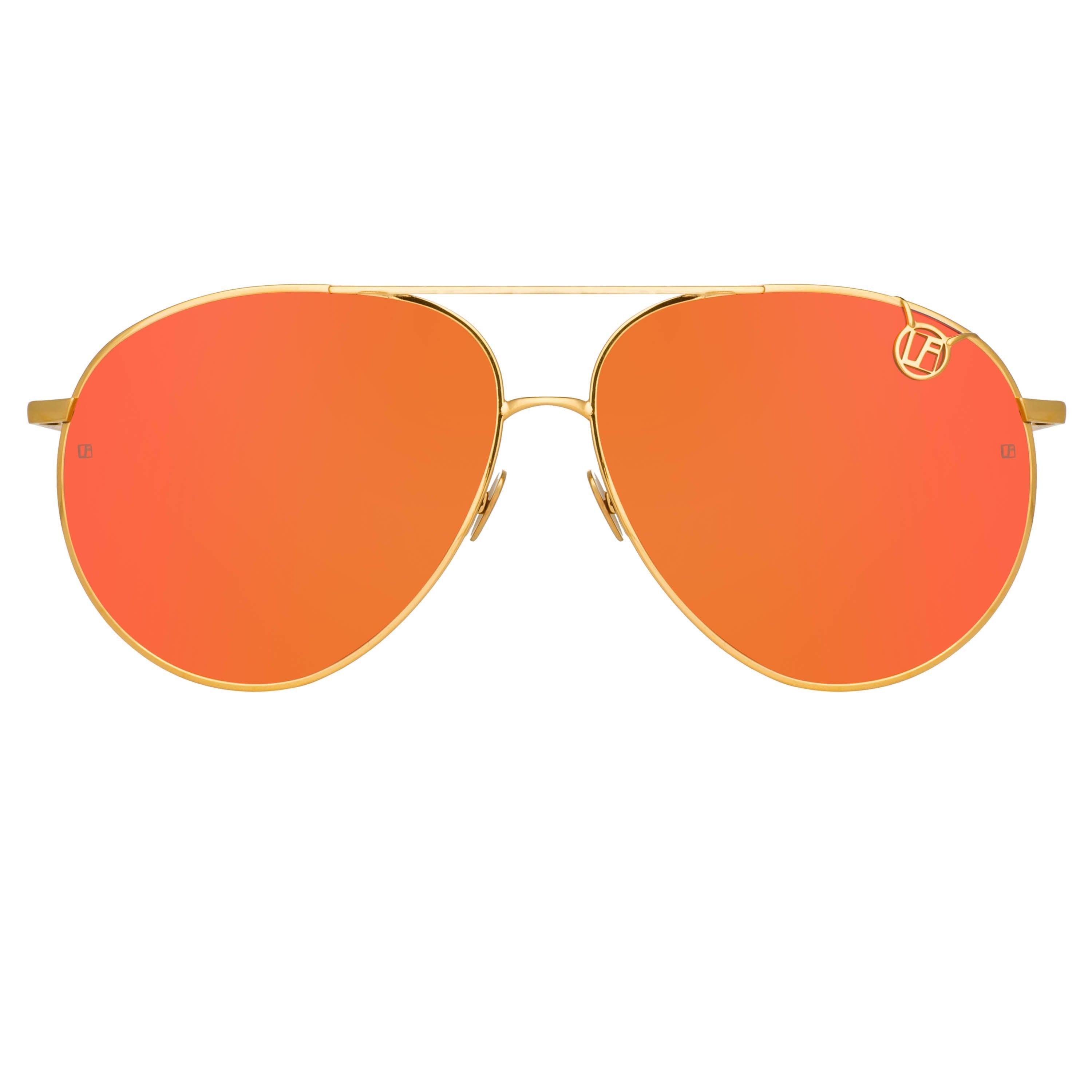 Color_LFL1055C6SUN - Joni Aviator Sunglasses in Light Gold and Red