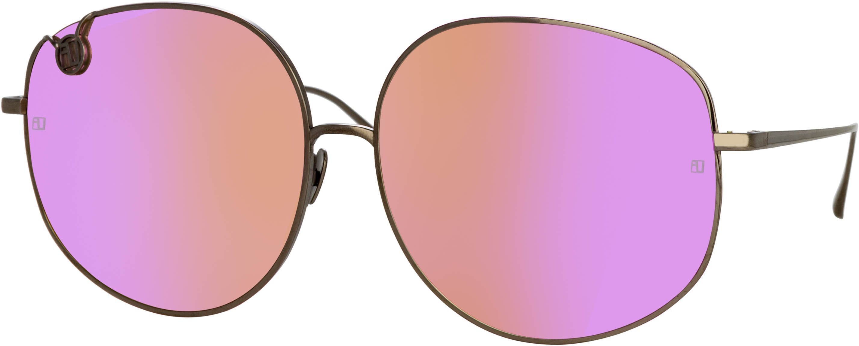 Color_LFL1056C7SUN - Marisa Oversized Sunglasses in Nickel and Pink