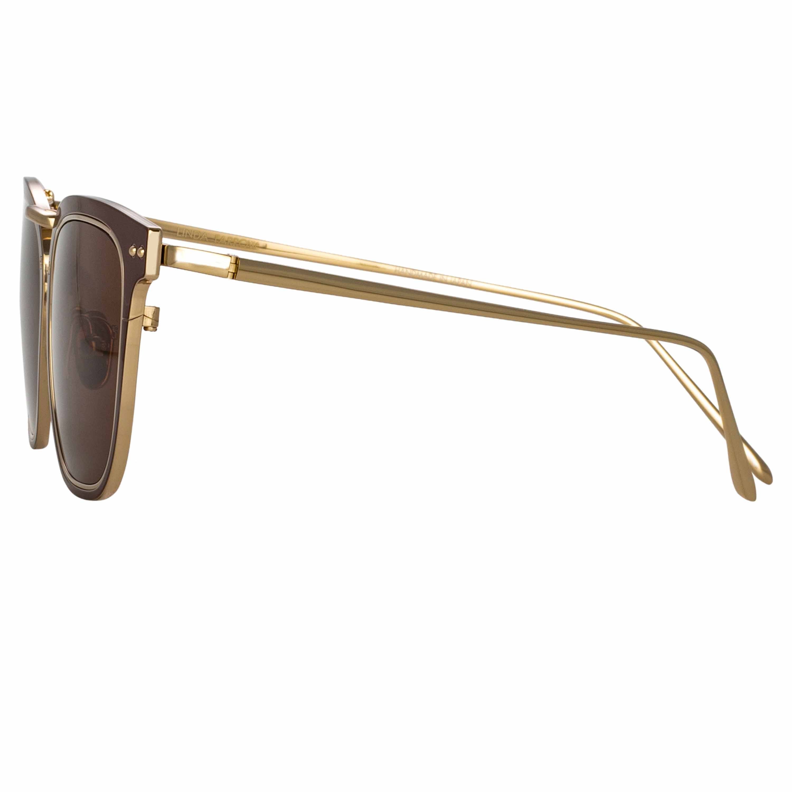 Color_LFL1114C3SUN - Carson D-Frame Sunglasses in Light Gold and Brown