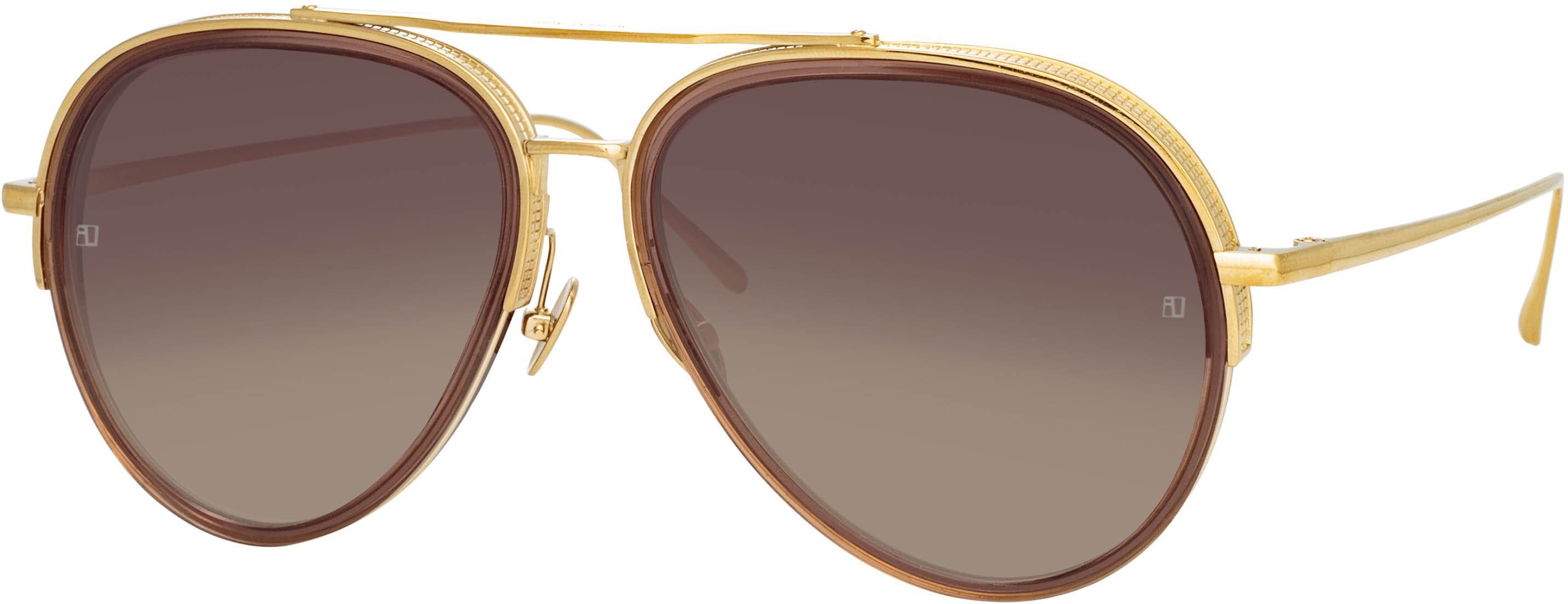 Color_LFL1118C3SUN - Abel Aviator Sunglasses in Brown