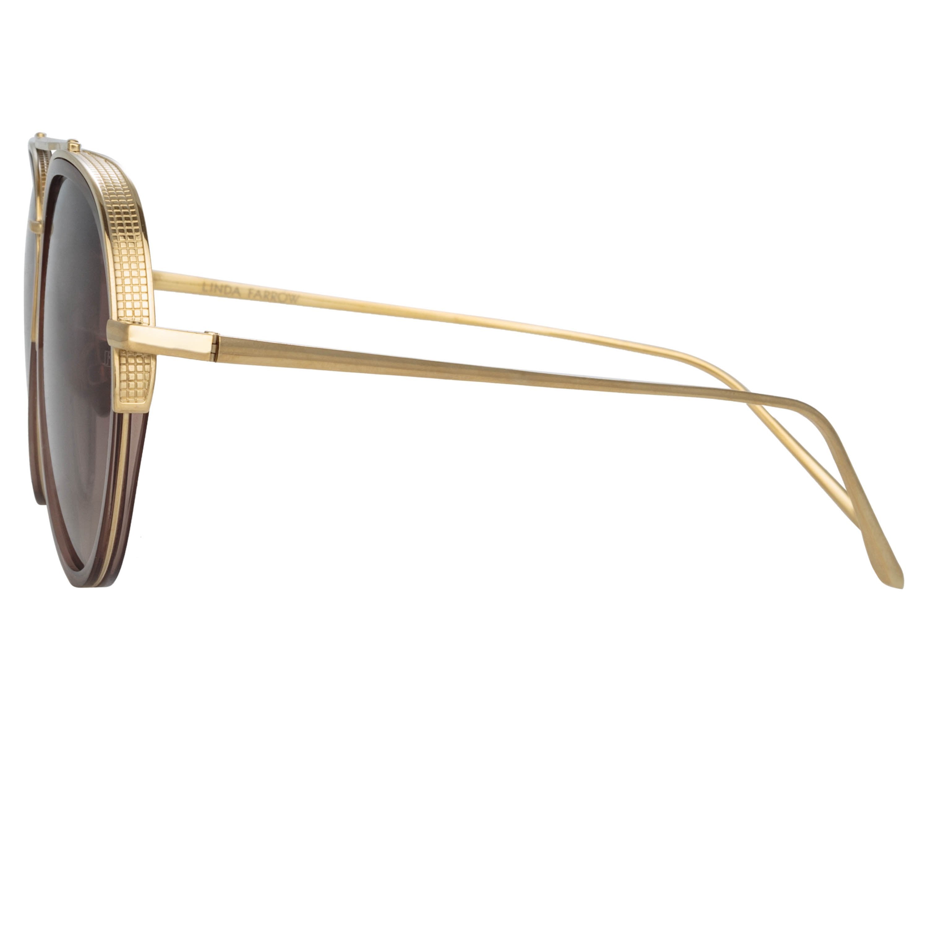 Color_LFL1118C3SUN - Abel Aviator Sunglasses in Brown