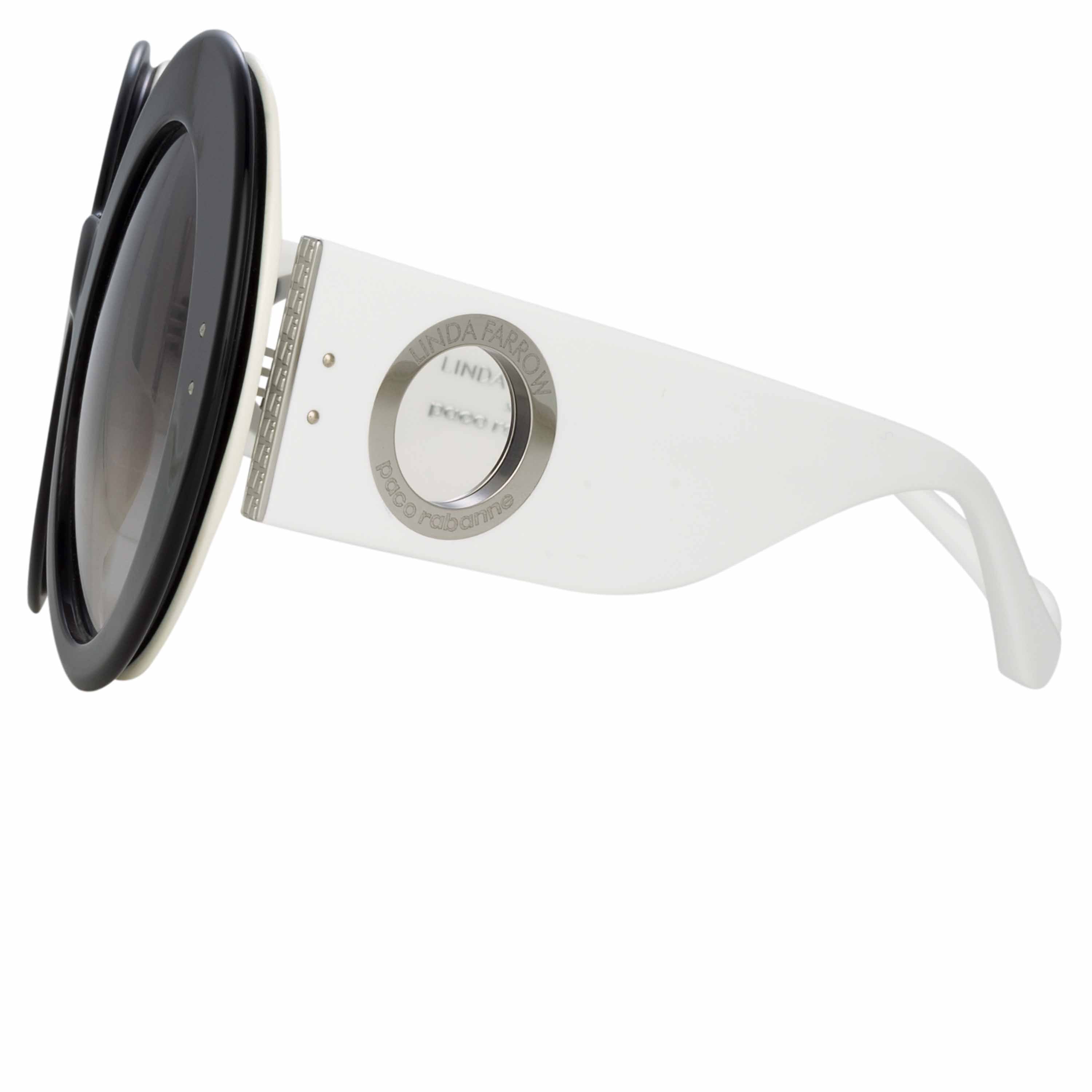 Color_LFL1120C5SUN - Paco Rabanne Donyale Oversized Sunglasses in Black and White
