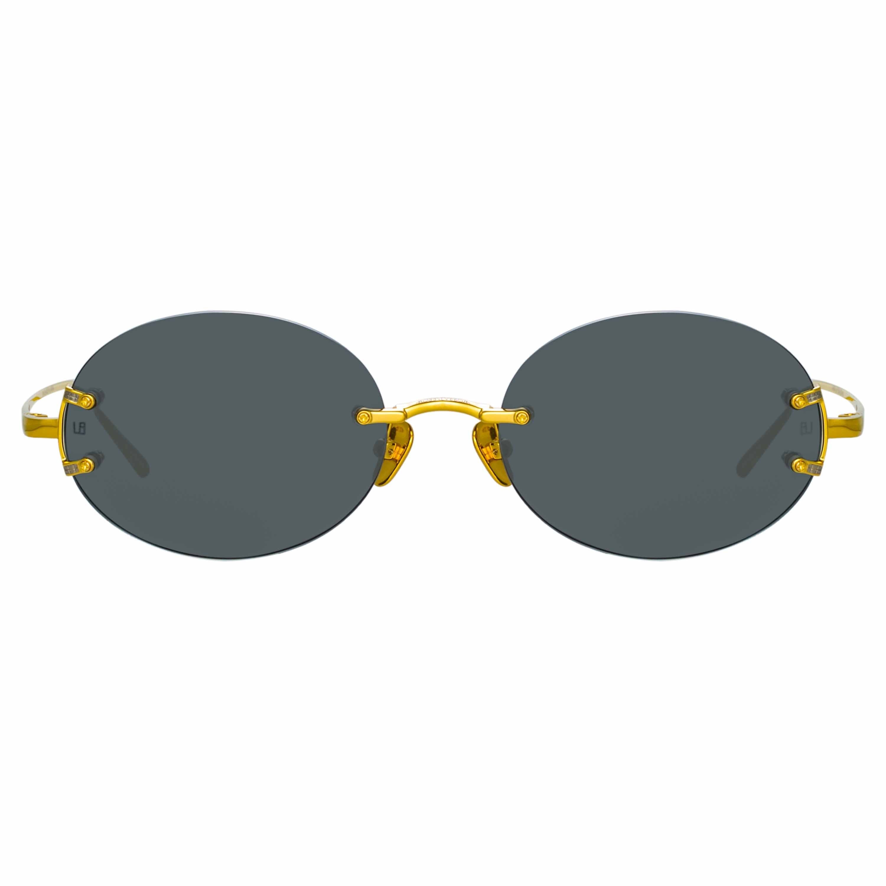 Color_LFL1130C1SUN - Knight Oval Sunglasses in Yellow Gold