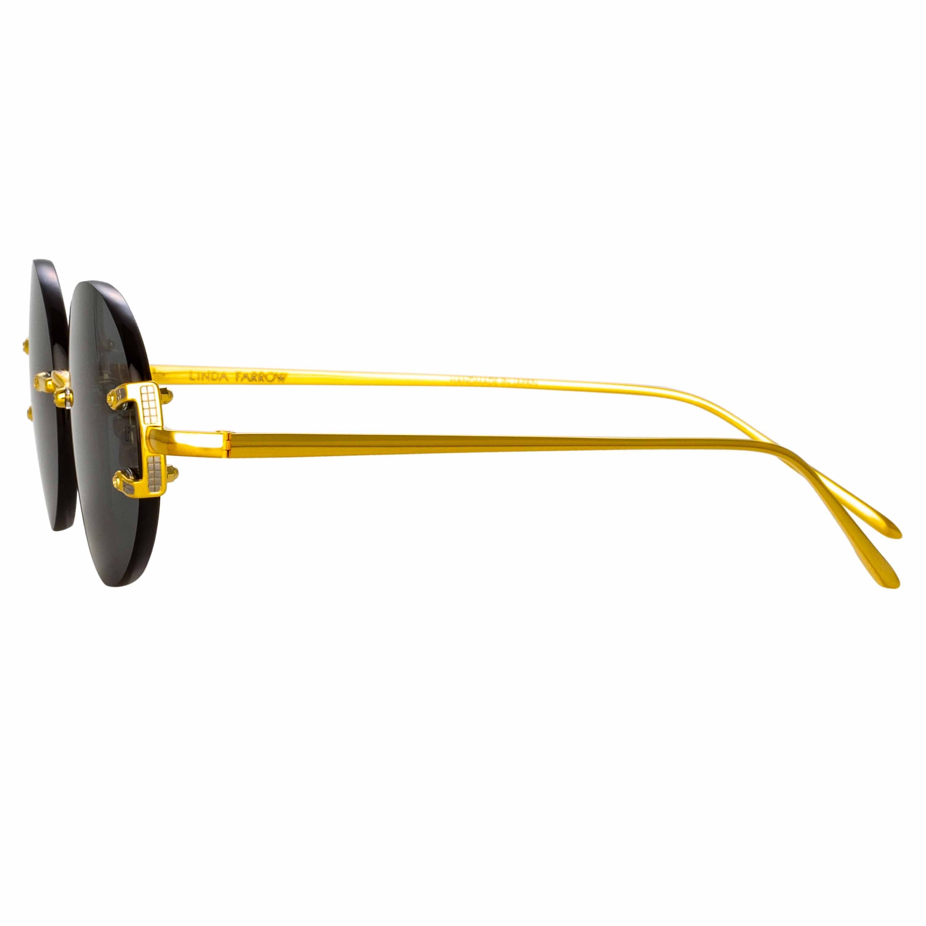 Color_LFL1130C1SUN - Knight Oval Sunglasses in Yellow Gold