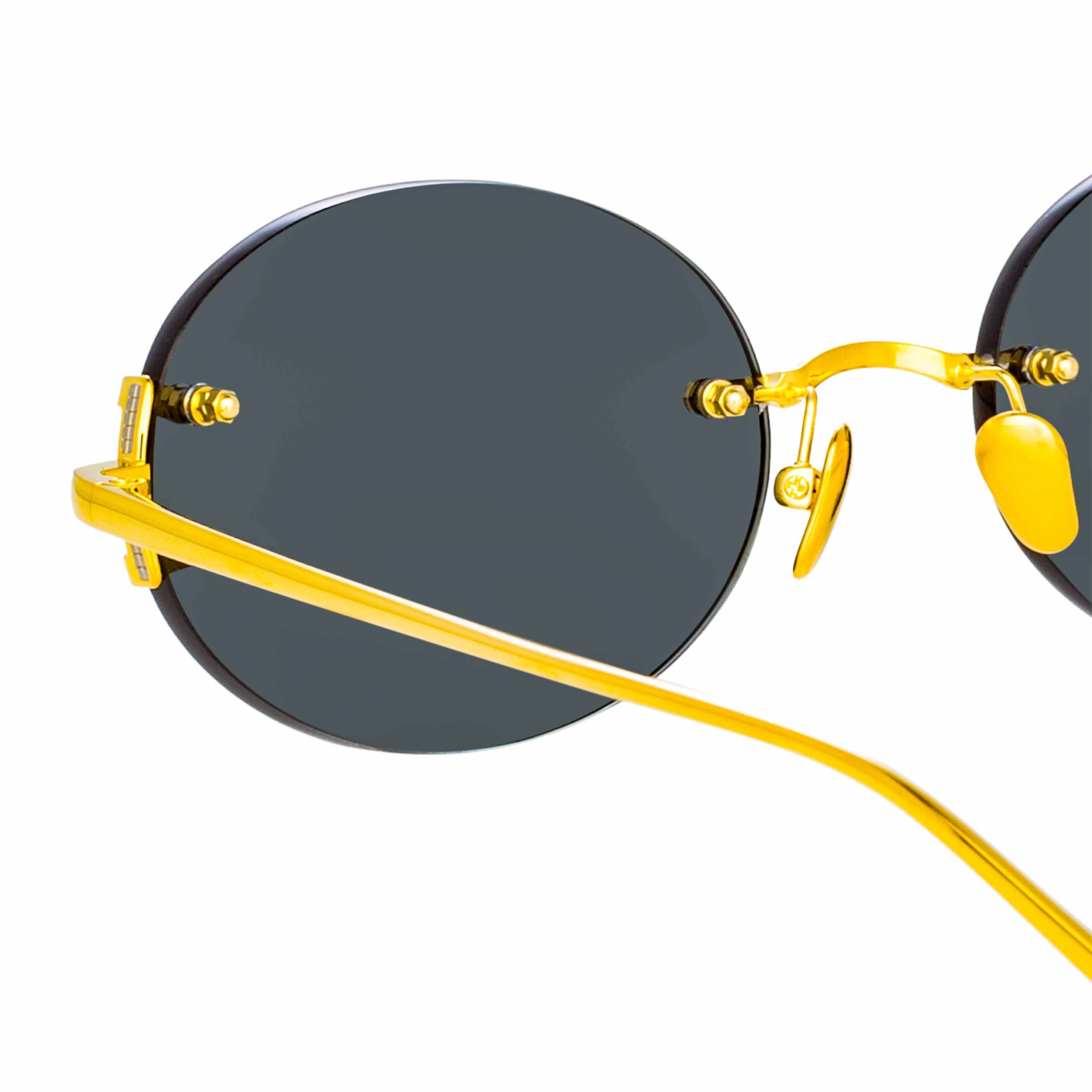 Color_LFL1130C1SUN - Knight Oval Sunglasses in Yellow Gold