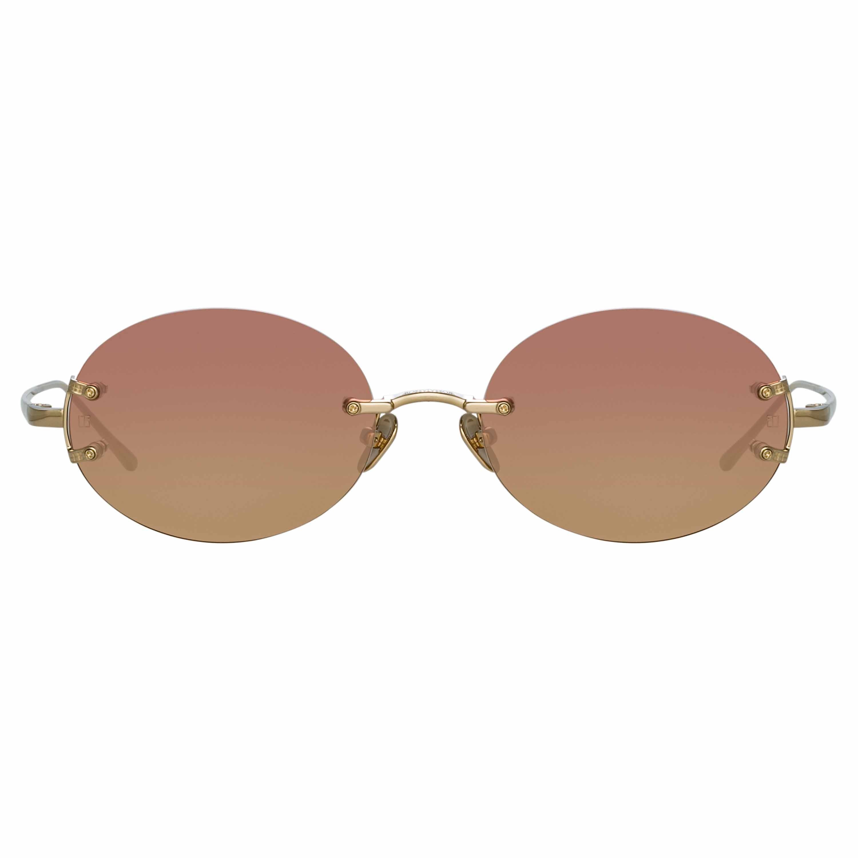 Color_LFL1130C3SUN - Knight Oval Sunglasses in Light Gold