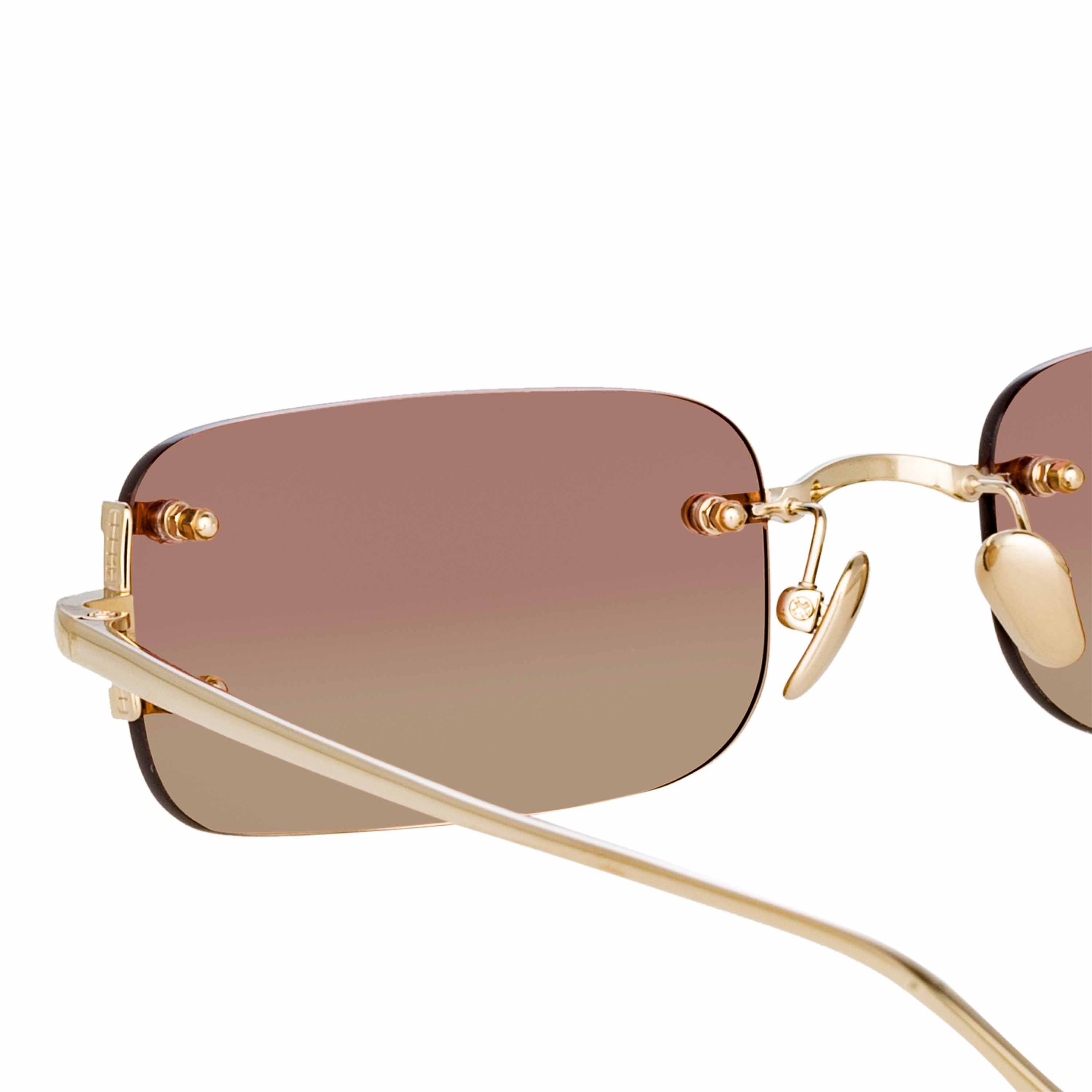 Color_LFL1131C3SUN - Taylor Rectangular Sunglasses in Light Gold