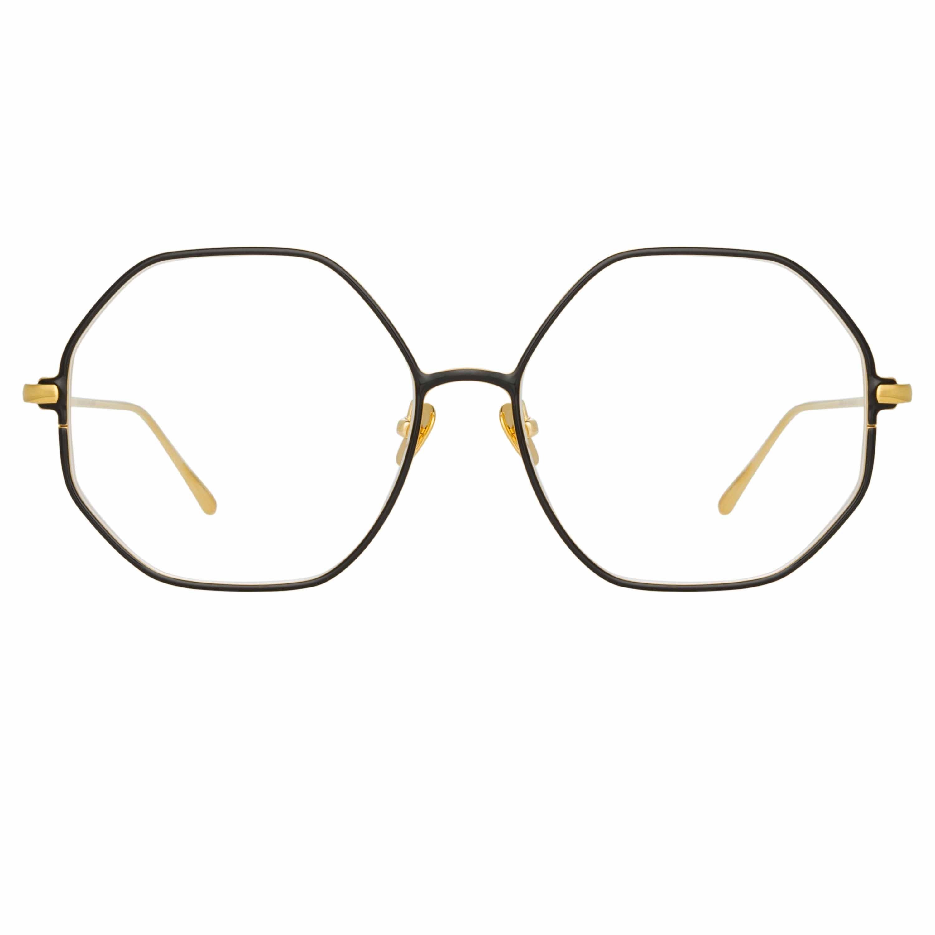 Color_LFL1148C6OPT - Leif Oversized Optical Frame in Yellow Gold and Black