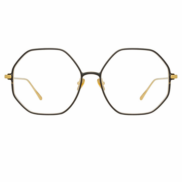 Color_LFL1148C6OPT - Leif Oversized Optical Frame in Yellow Gold and Black
