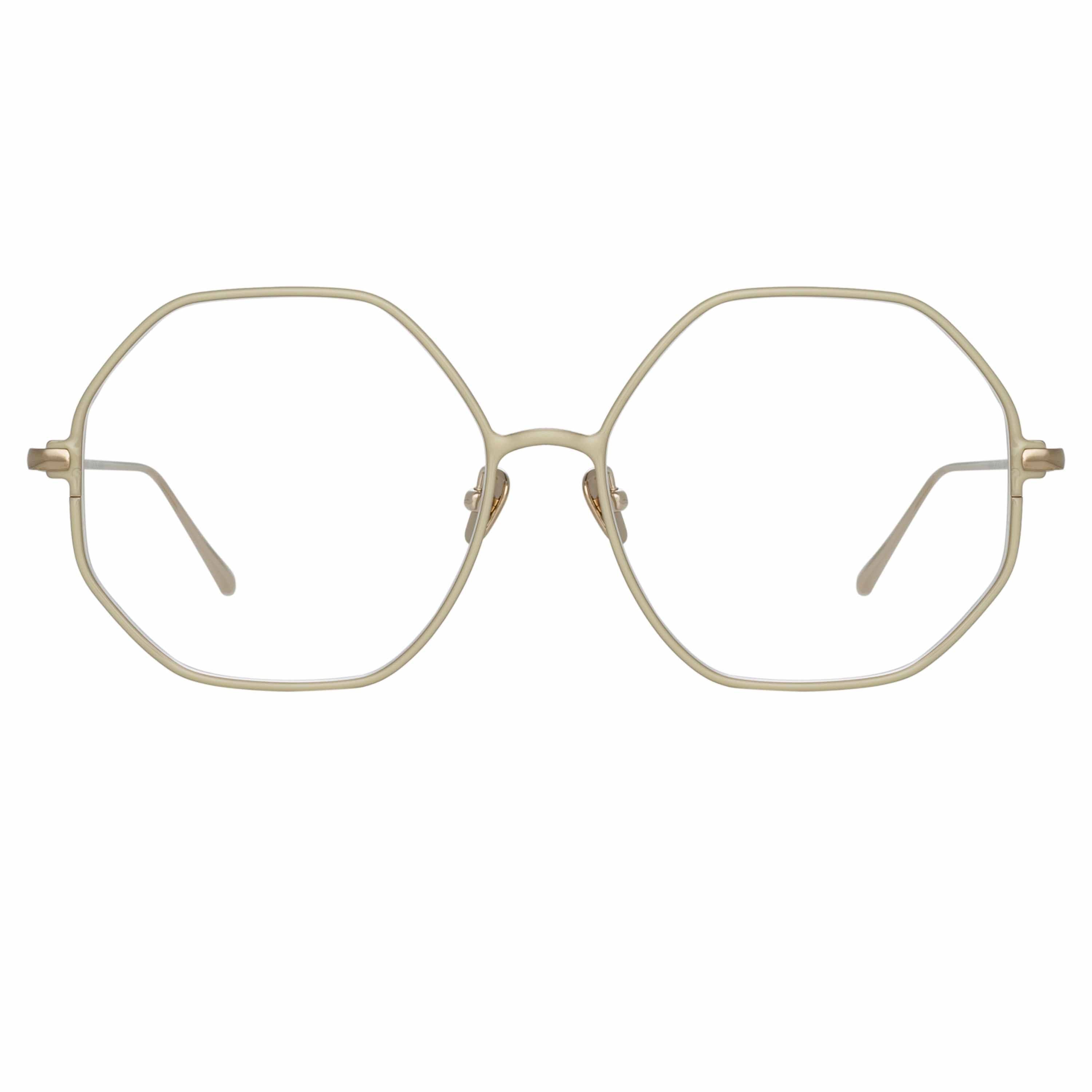 Color_LFL1148C8OPT - Leif Oversized Optical Frame in Light Gold and Cream