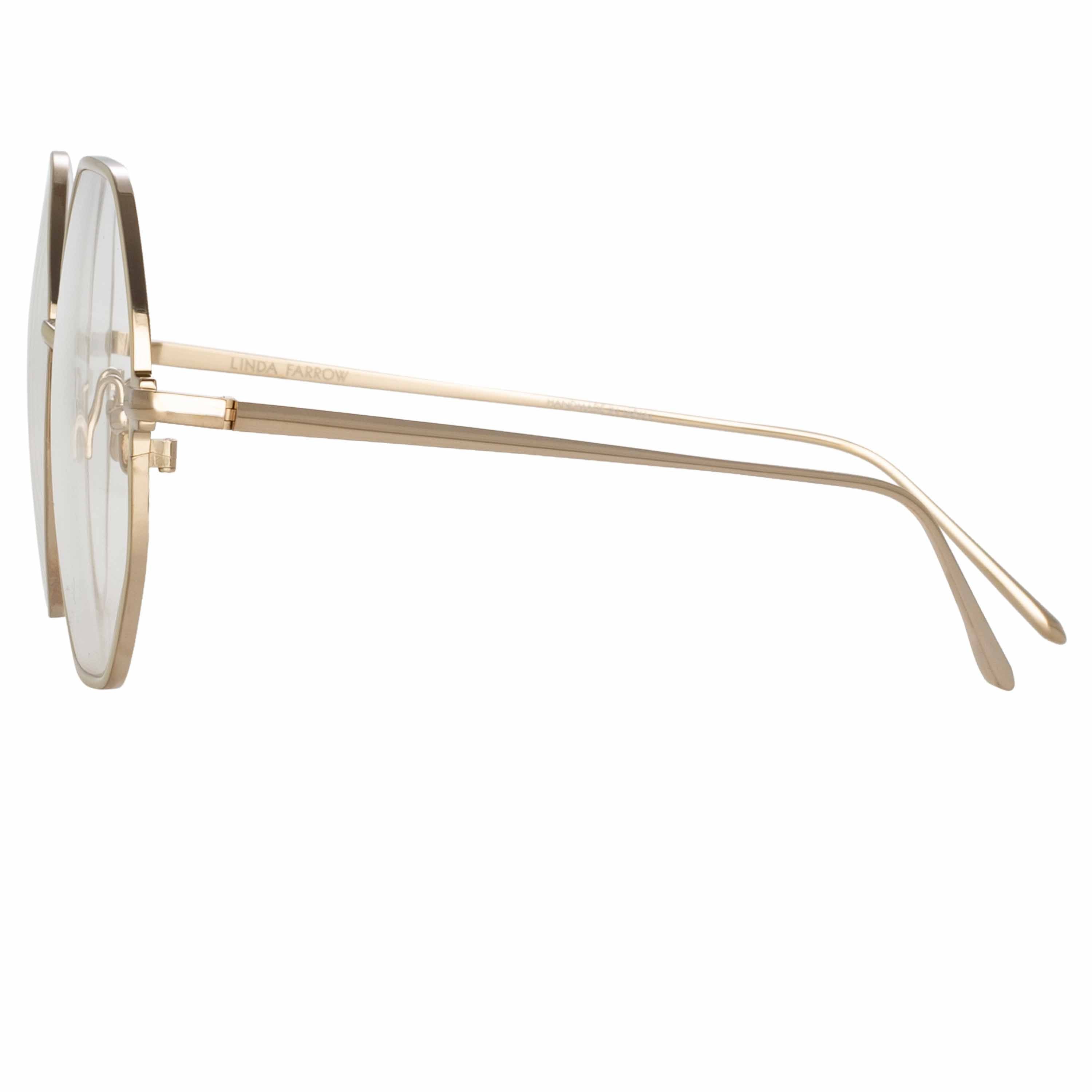 Color_LFL1148C8OPT - Leif Oversized Optical Frame in Light Gold and Cream