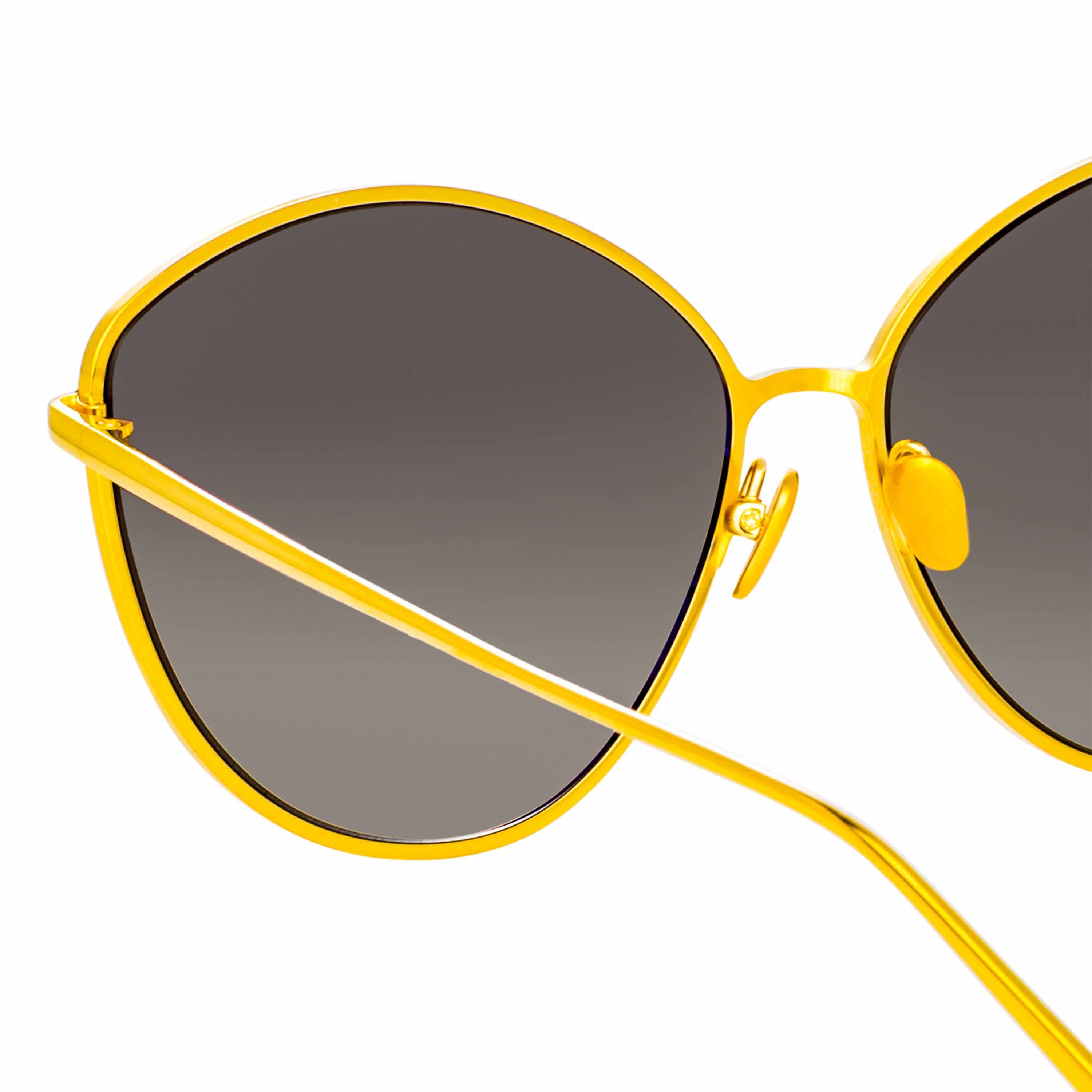 Color_LFL1149C1SUN - Francis Cat Eye Sunglasses in Yellow Gold and Grey