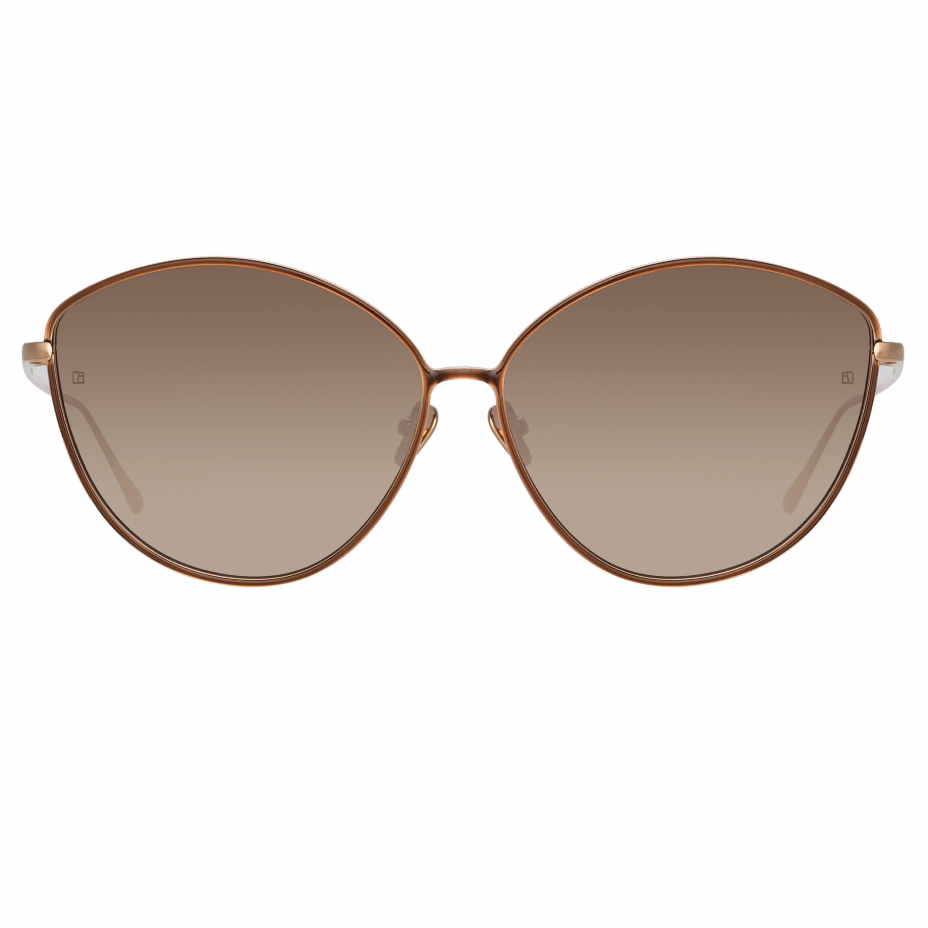 Color_LFL1149C3SUN - Francis Cat Eye Sunglasses in Rose Gold and Brown