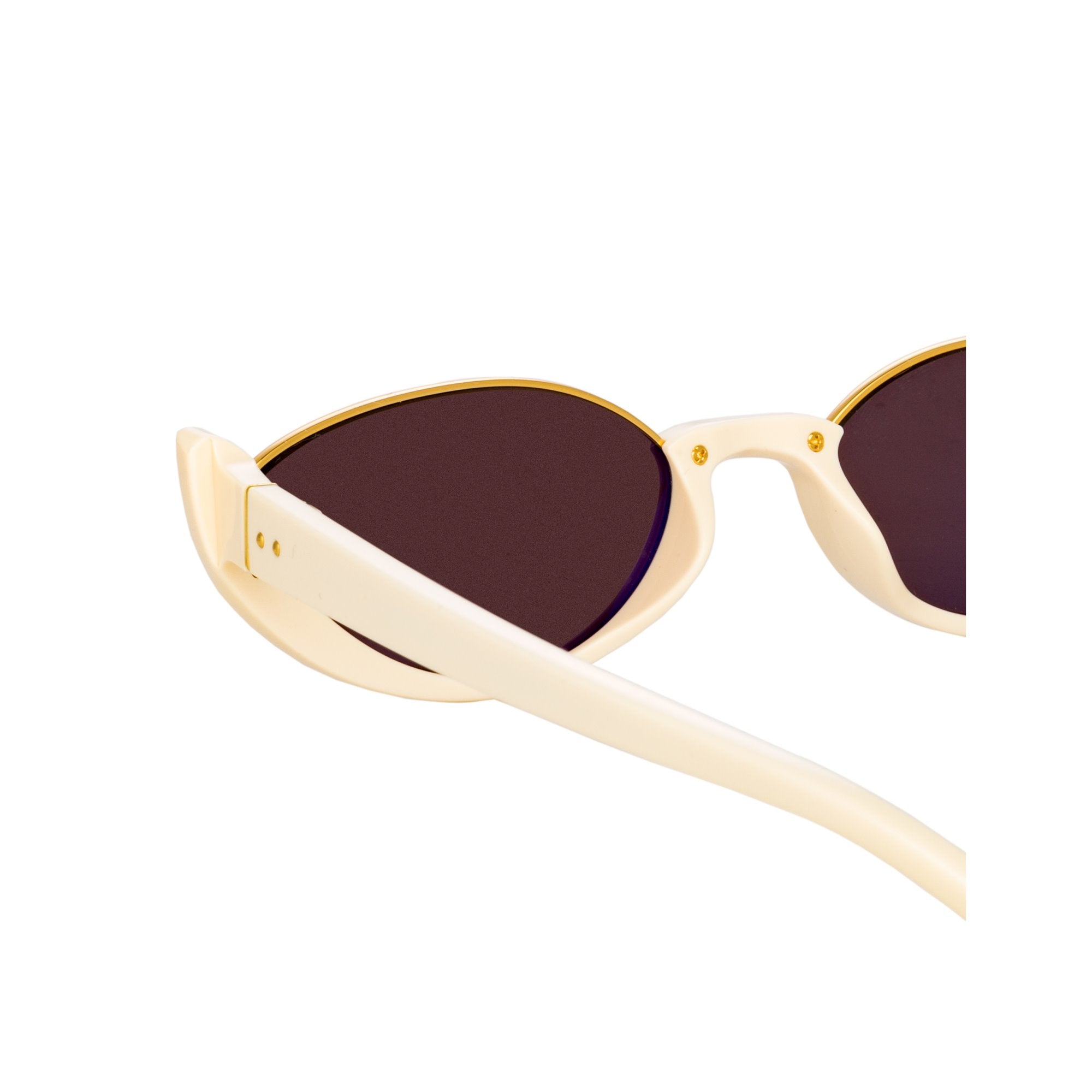 Linda Farrow - Isler Cat Eye Sunglasses in Horn - Women - Adult - LFL1174C3SUN