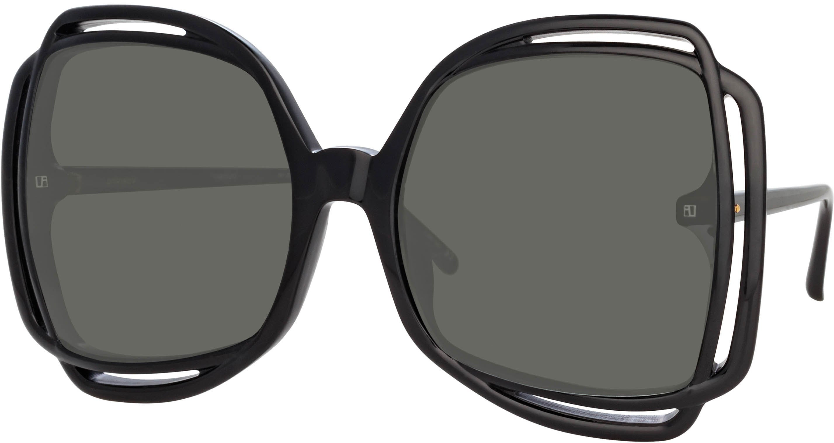 Color_LFL1173C1SUN - Valentina Squared Sunglasses in Black