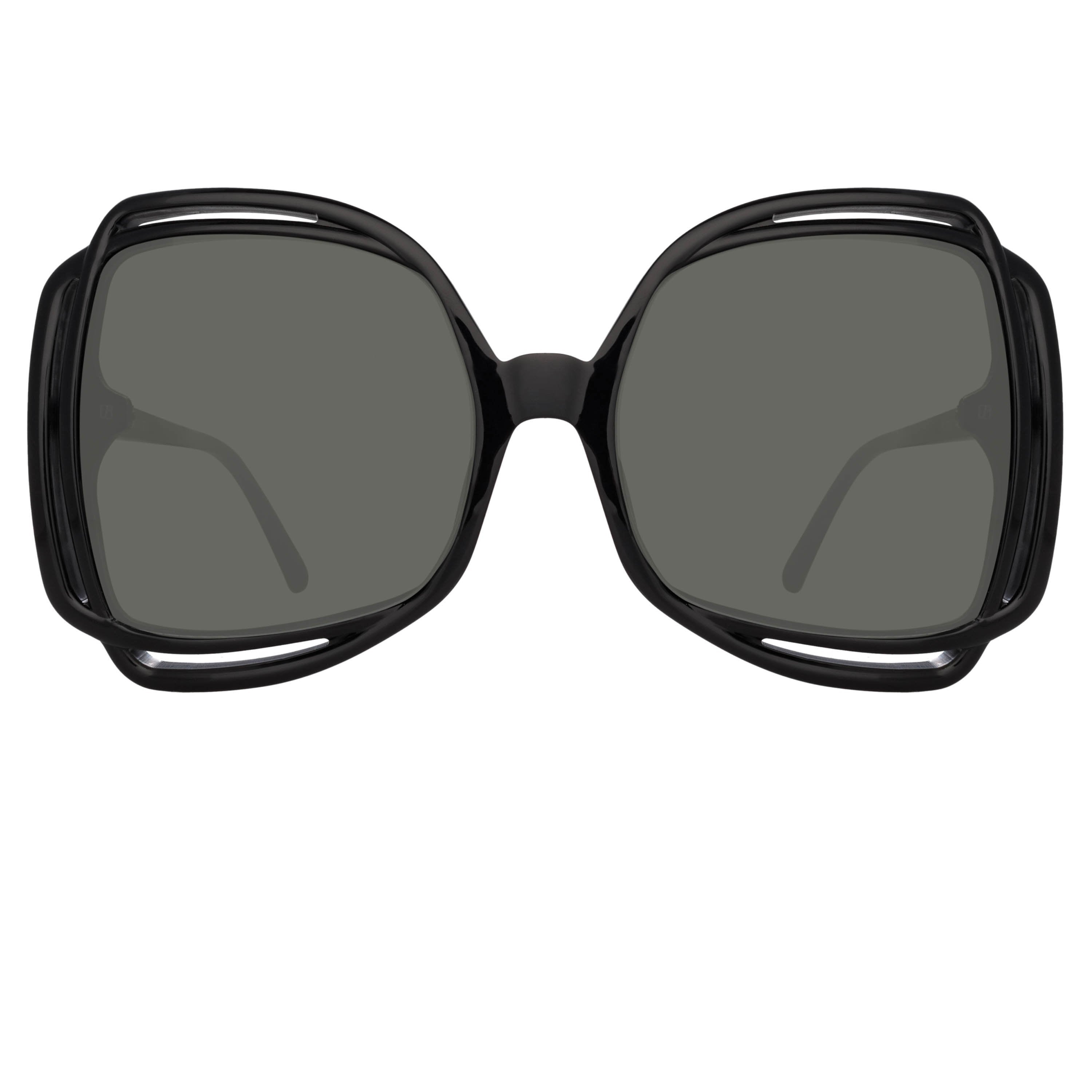 Color_LFL1173C1SUN - Valentina Squared Sunglasses in Black