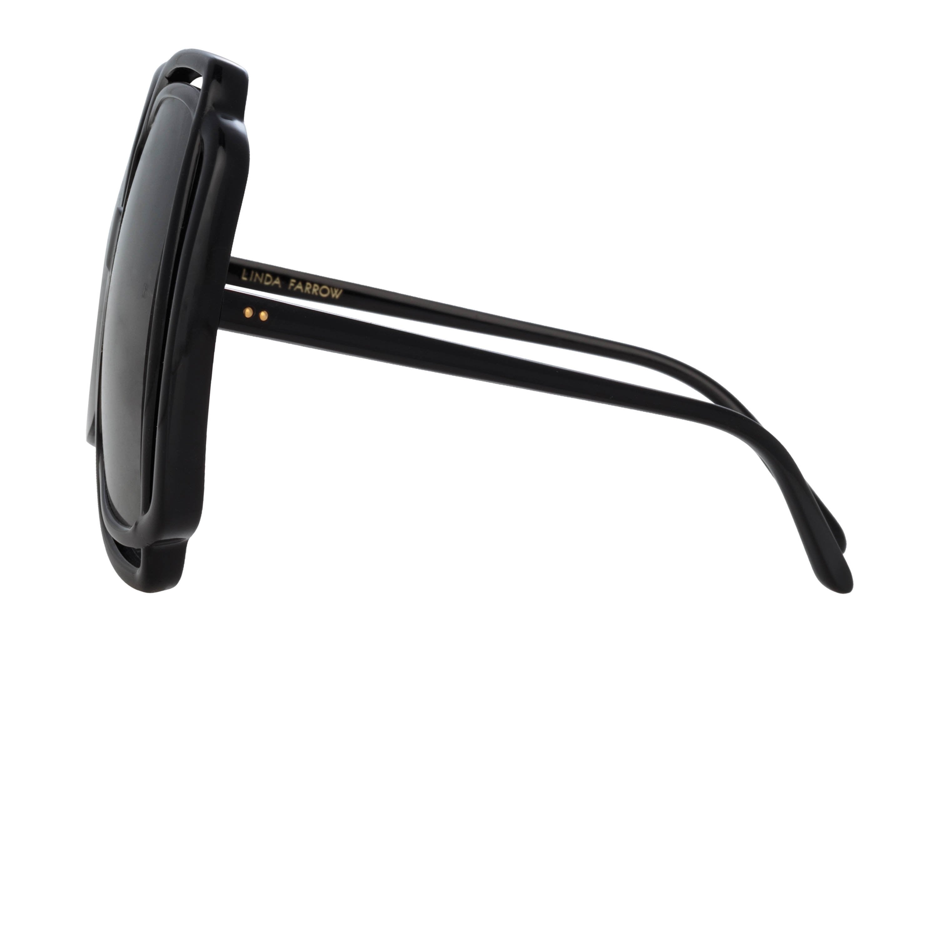 Color_LFL1173C1SUN - Valentina Squared Sunglasses in Black