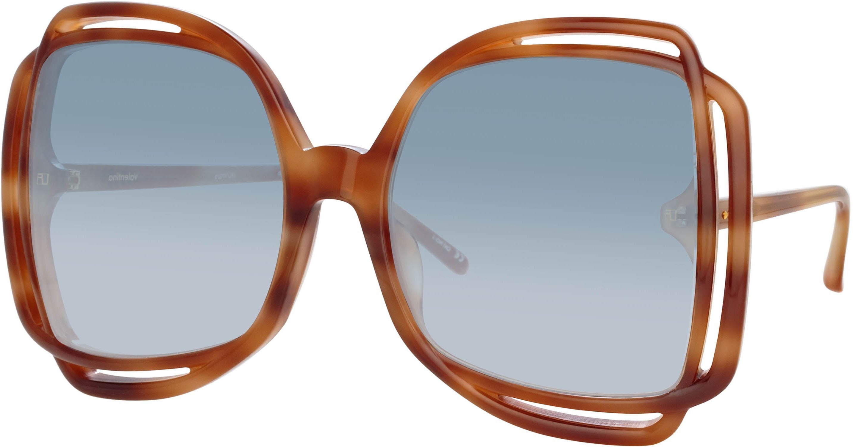 Color_LFL1173C3SUN - Valentina Squared Sunglasses in Horn