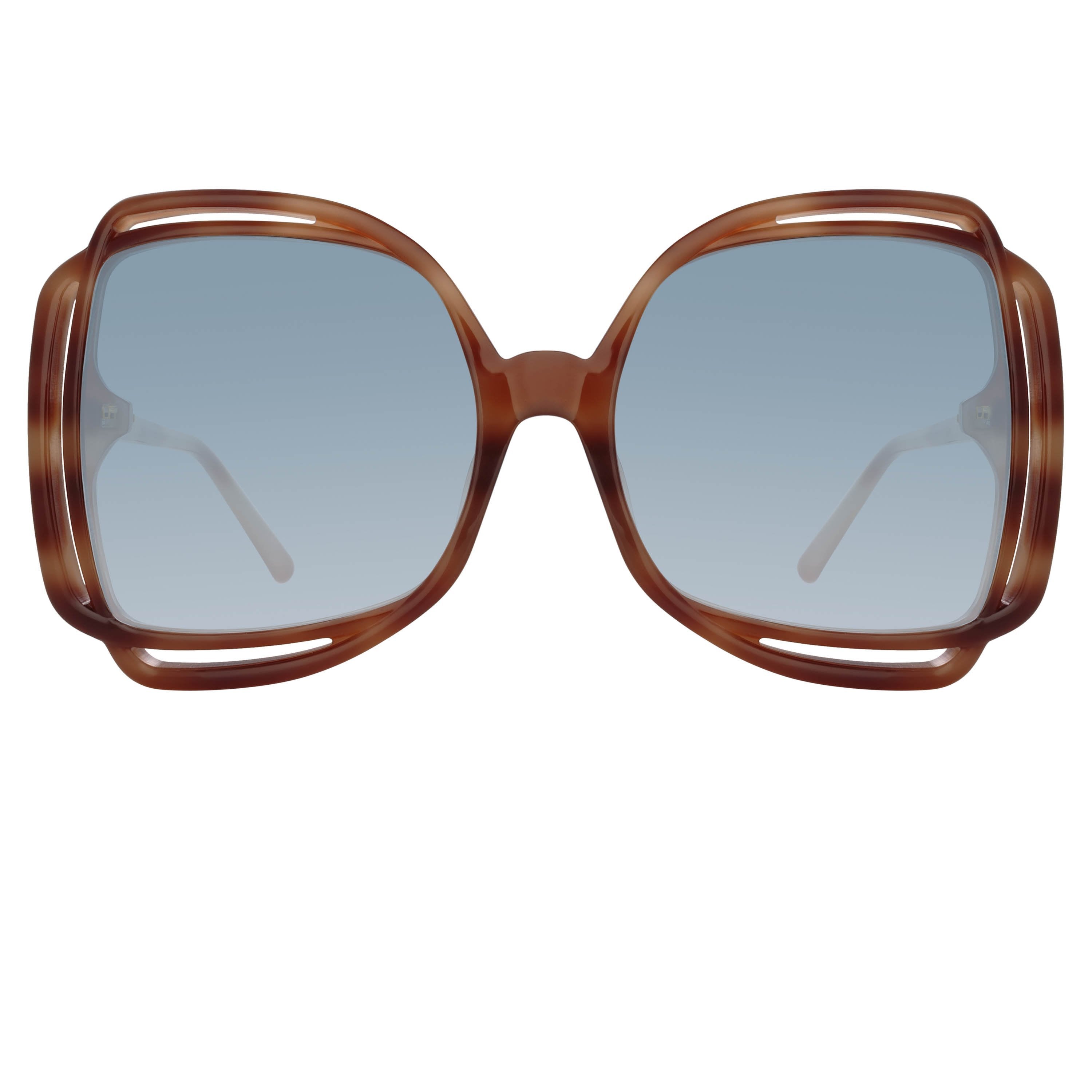 Color_LFL1173C3SUN - Valentina Squared Sunglasses in Horn