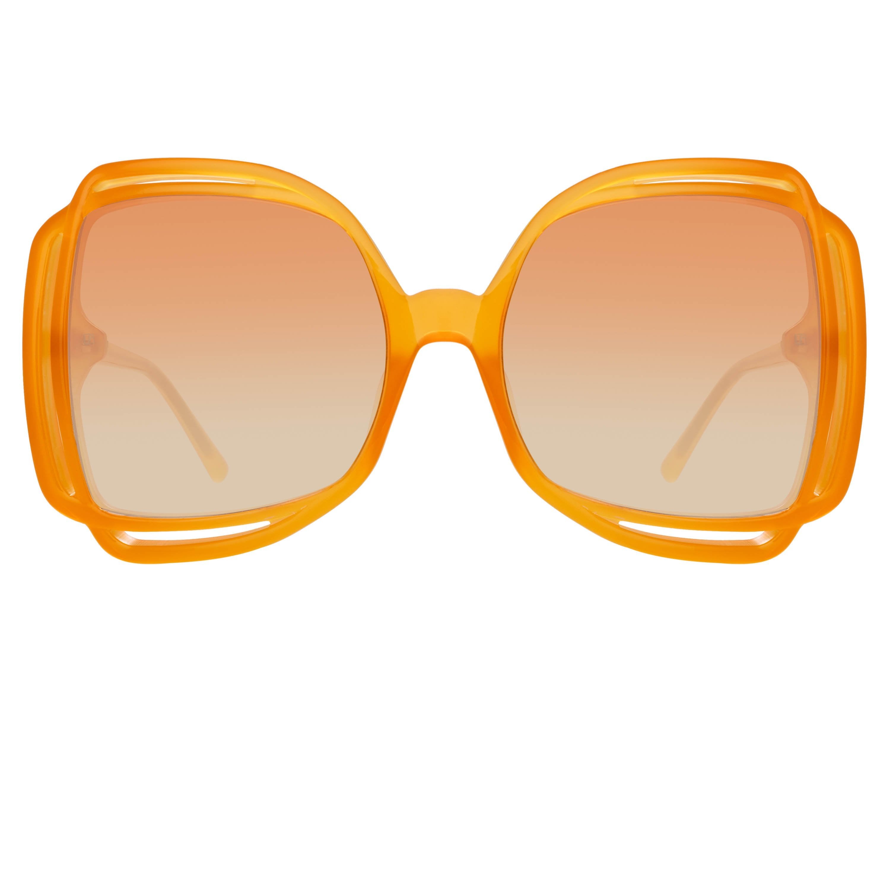 Color_LFL1173C5SUN - Valentina Squared Sunglasses in Orange