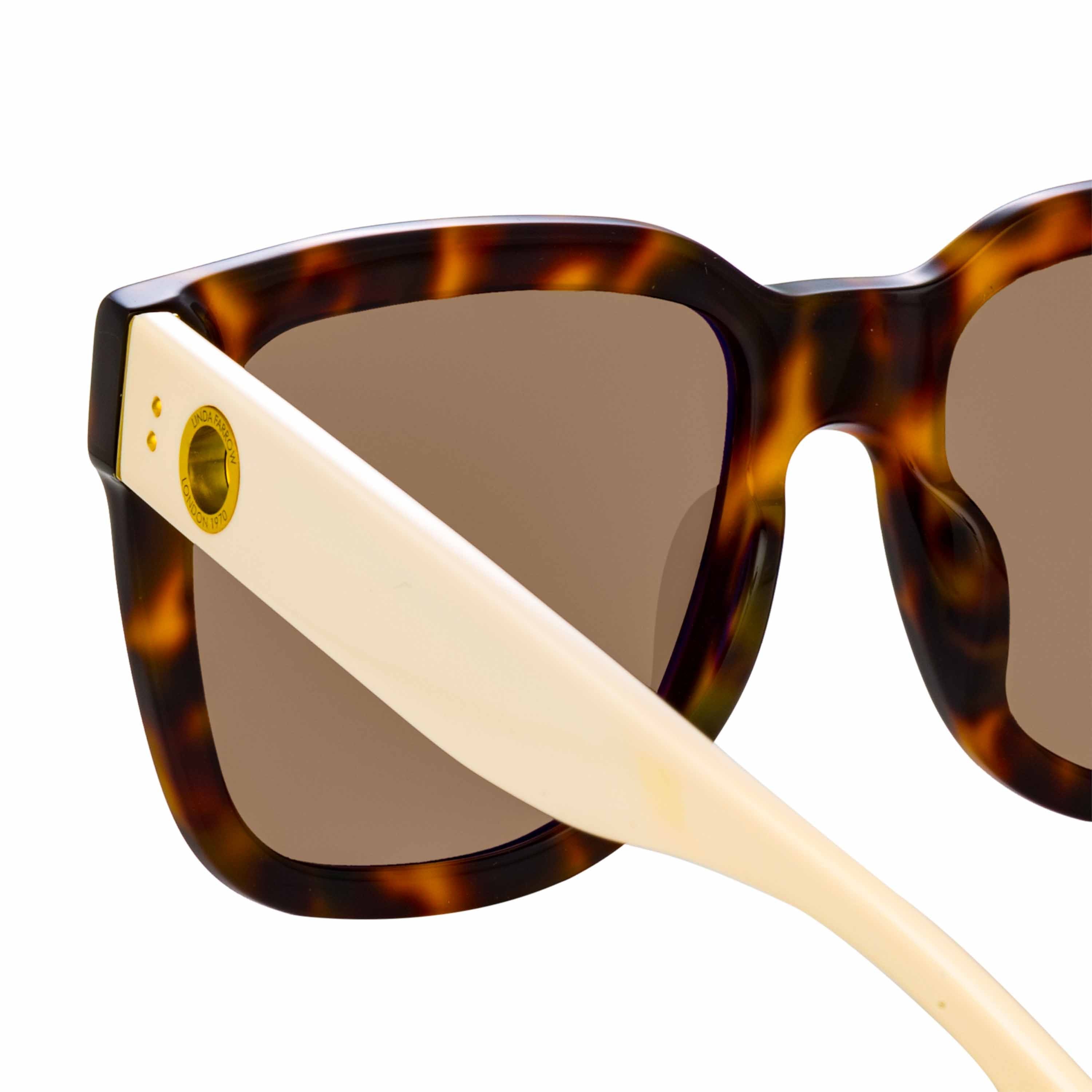 Color_LFL1175C2SUN - Freya Square Sunglasses in Tortoiseshell and Cream