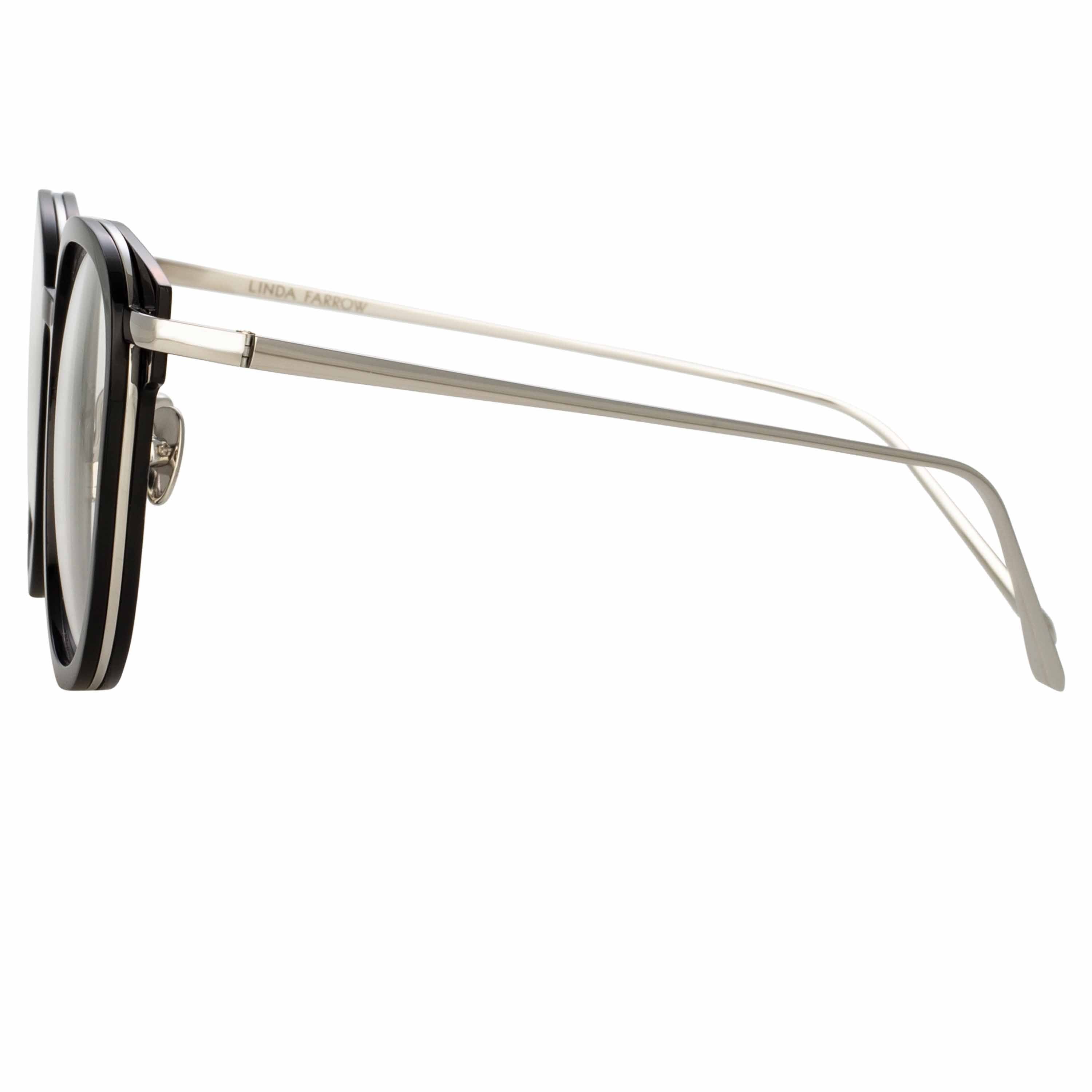 Color_LFL1184C2OPT - Fraser Optical Square Frame in Black and White Gold