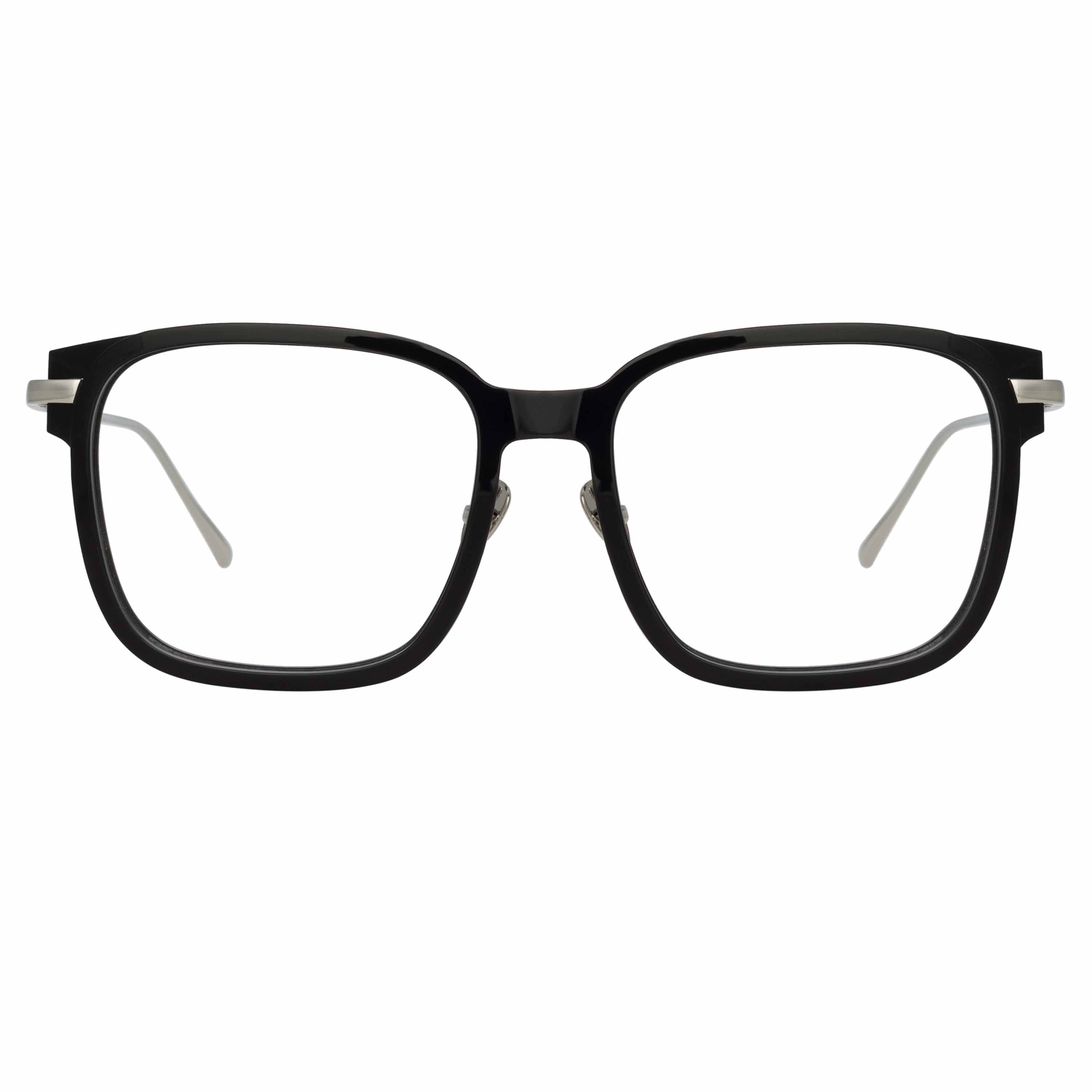 Color_LFL1185C2OPT - Franklin Optical Rectangular Frame in Black and White Gold