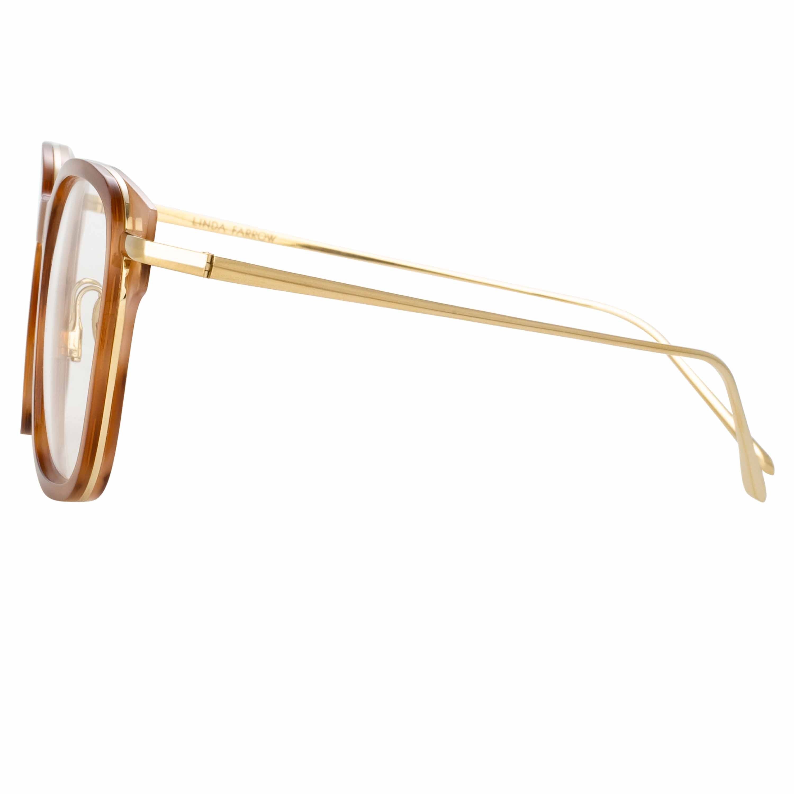 Color_LFL1185C4OPT - Franklin Optical Rectangular Frame in Brown