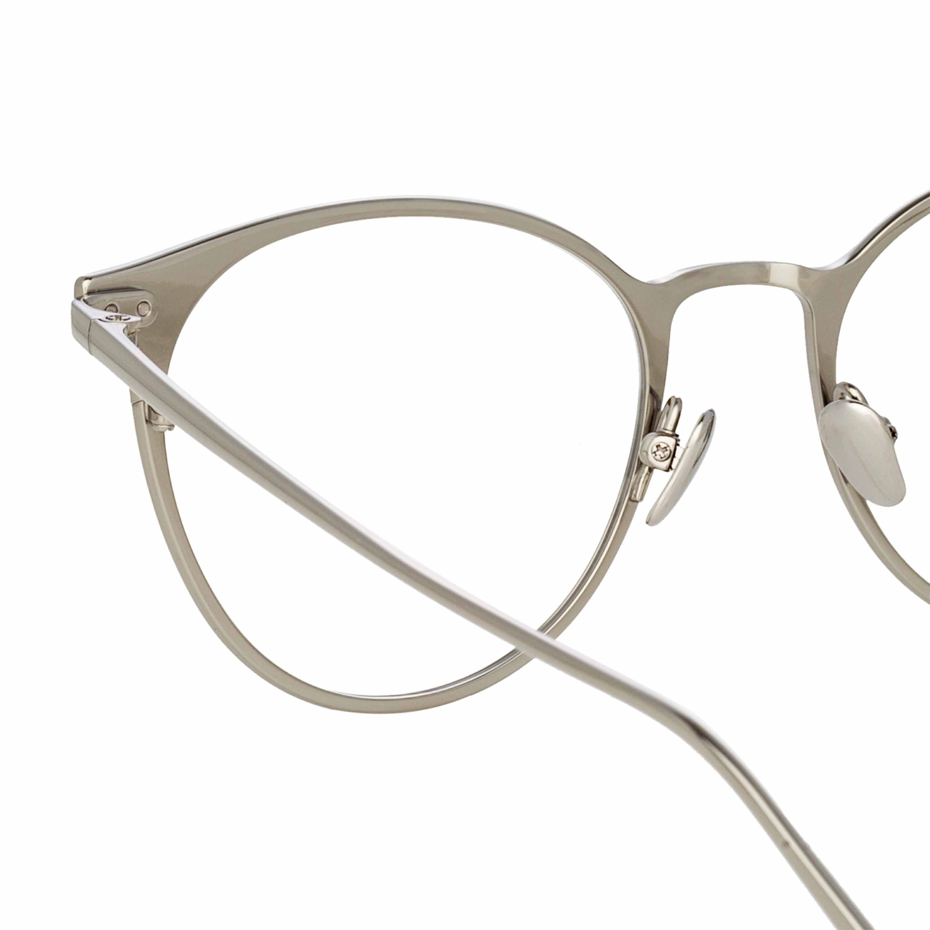 Color_LFL1186C2OPT - Ricci Cat Eye Optical Frame in White Gold and Black