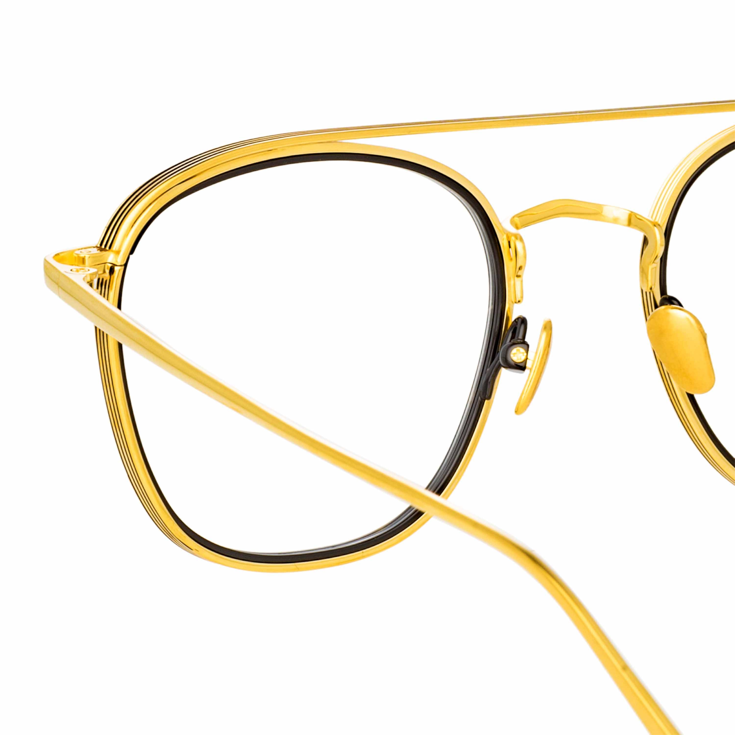 Color_LFL1193C1OPT - Clark Aviator Optical Frame in Yellow Gold and Black