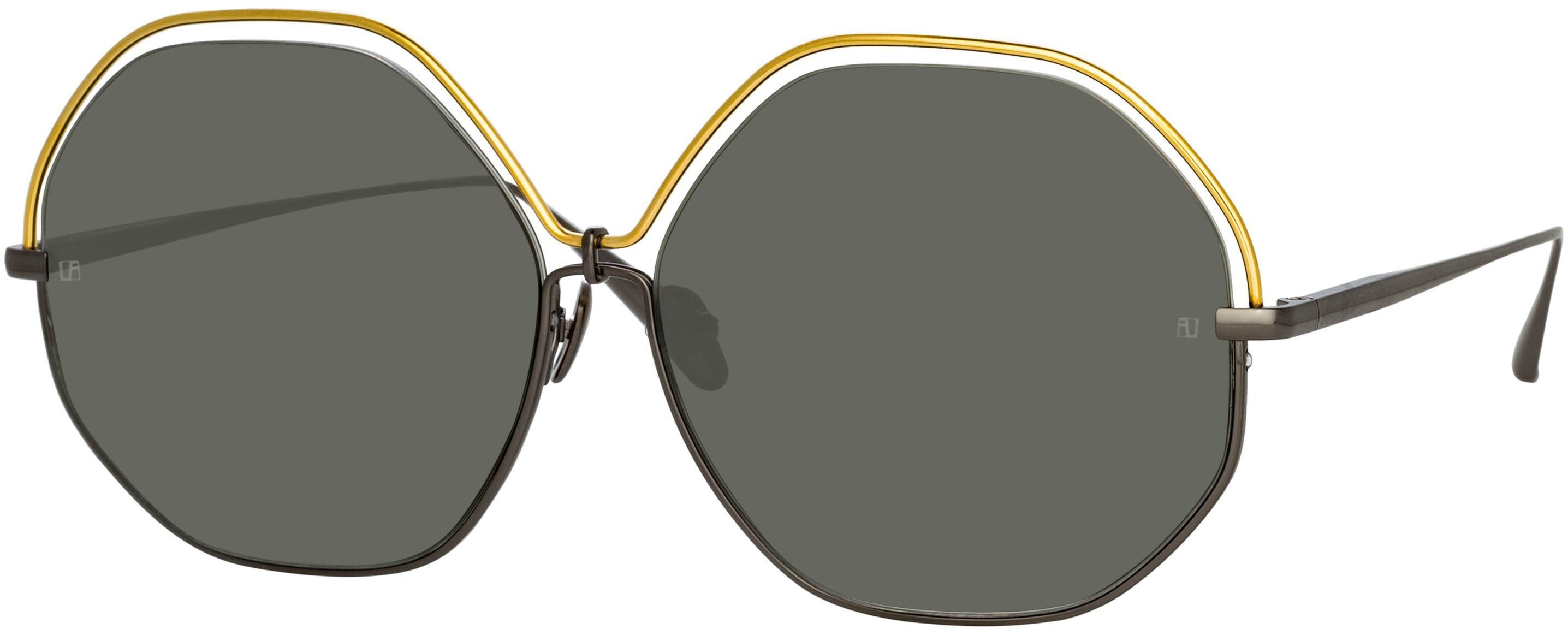 Color_LFL1203C3SUN - Lorena Oversized Sunglasses in Nickel