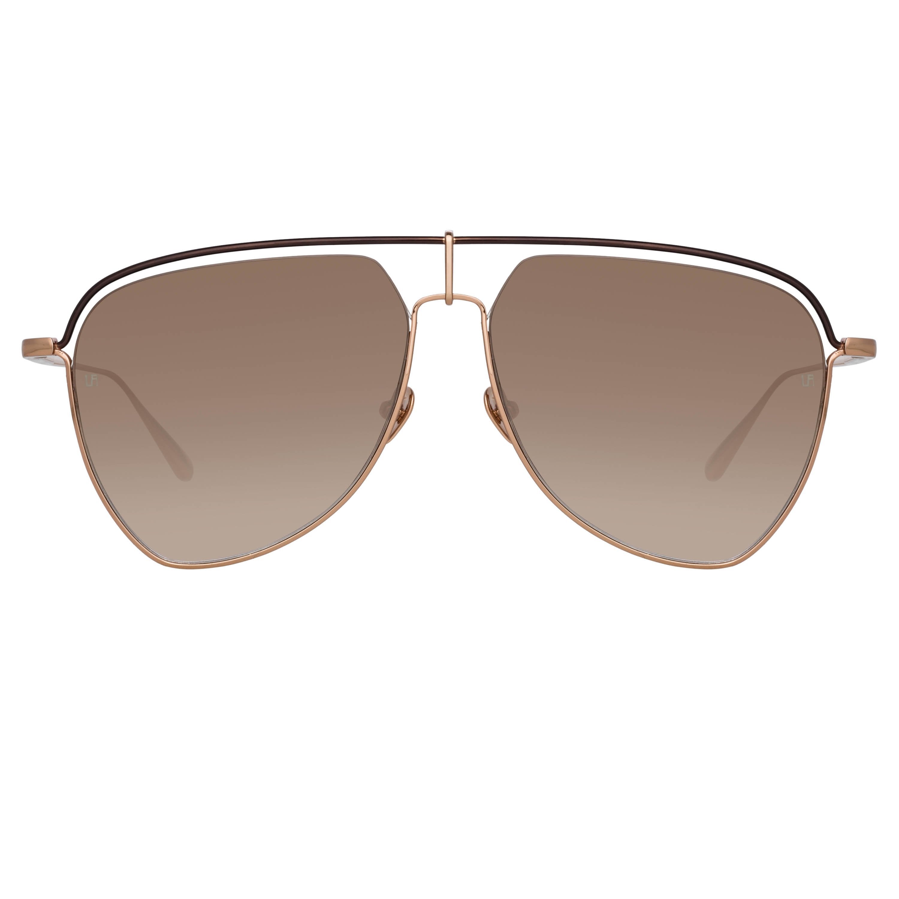Color_LFL1205C2SUN - Alma Aviator Sunglasses in Rose Gold (Men's)