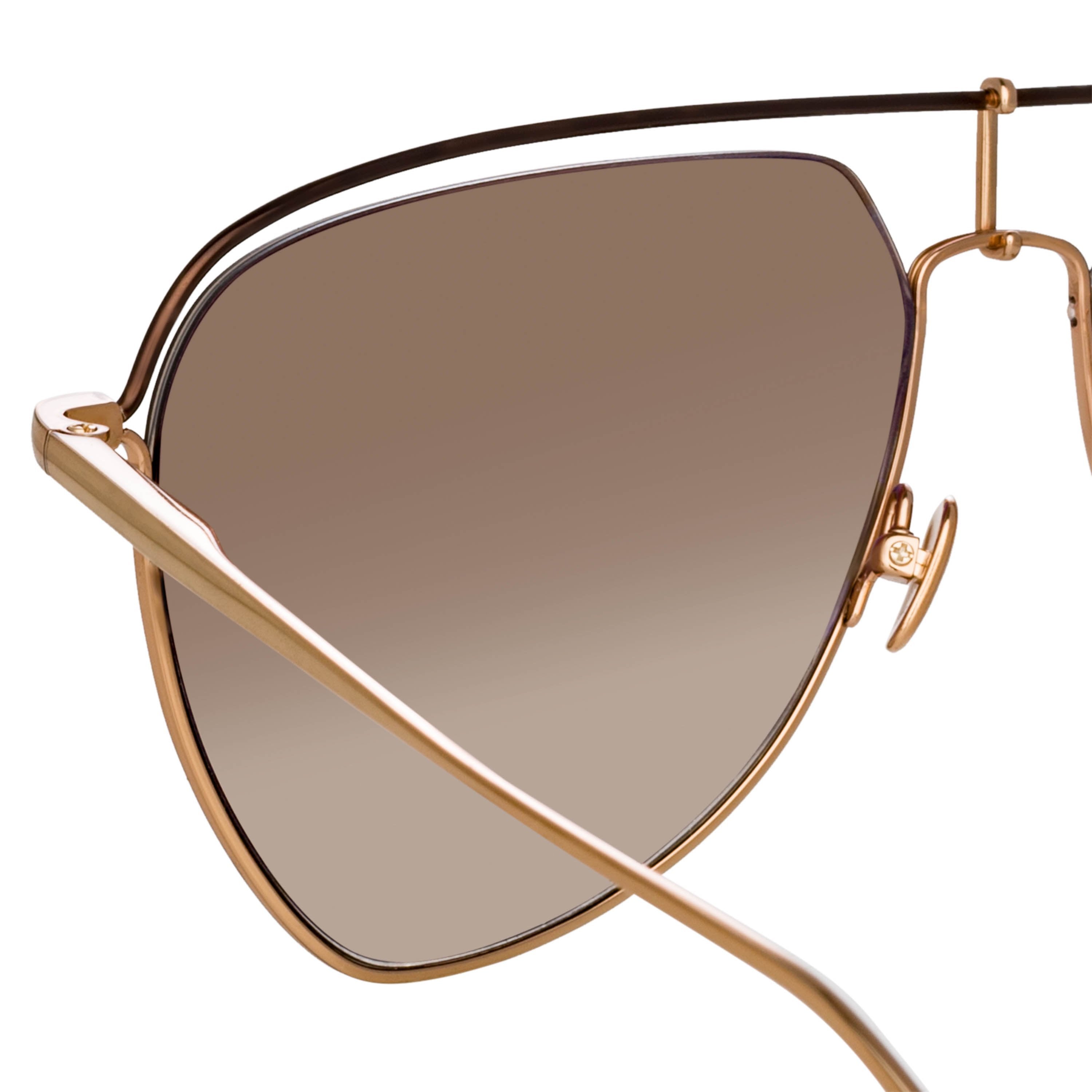 Color_LFL1205C2SUN - Alma Aviator Sunglasses in Rose Gold (Men's)