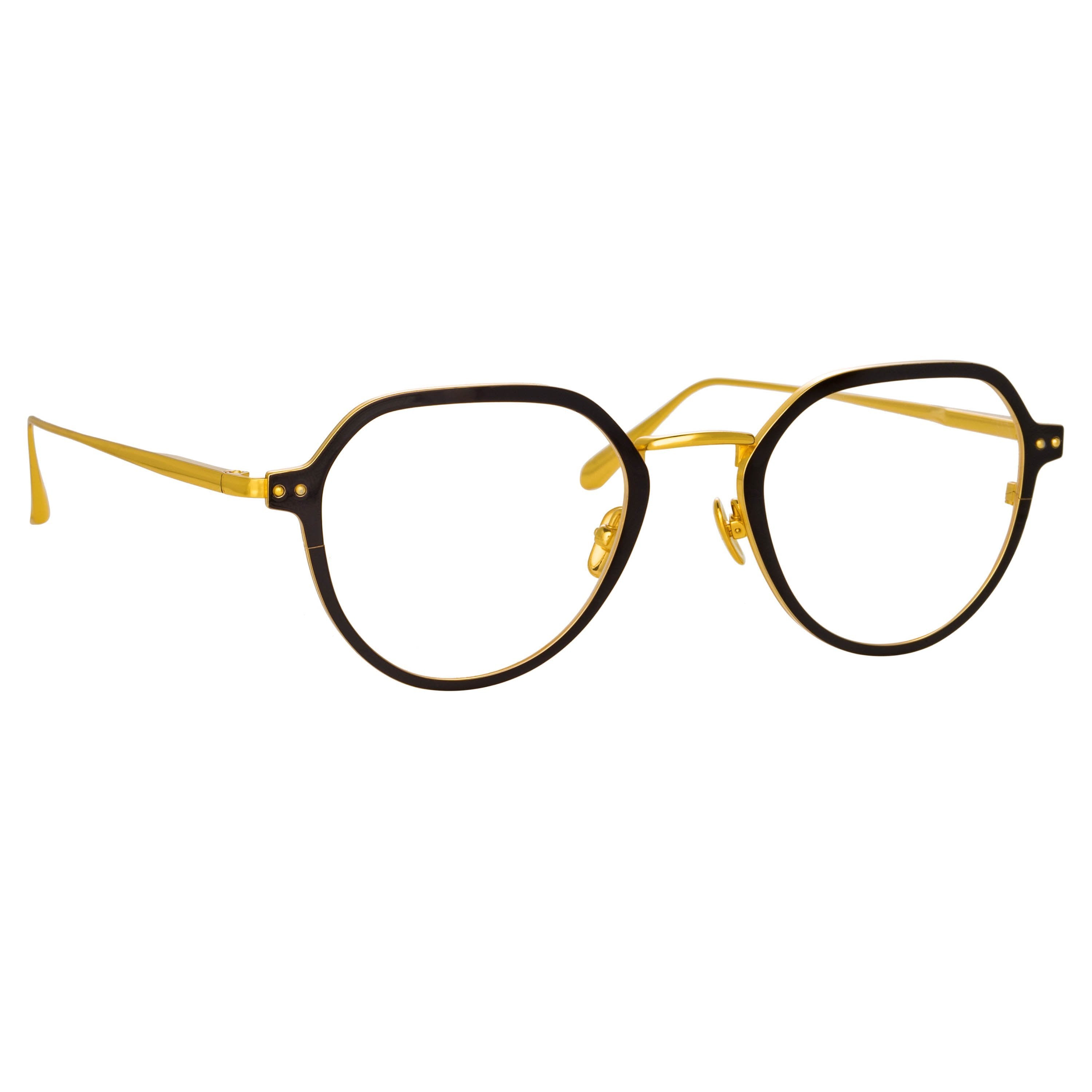 Color_LFL1218C1OPT - Axel Angular Optical Frame in Yellow Gold and Black (Men's)