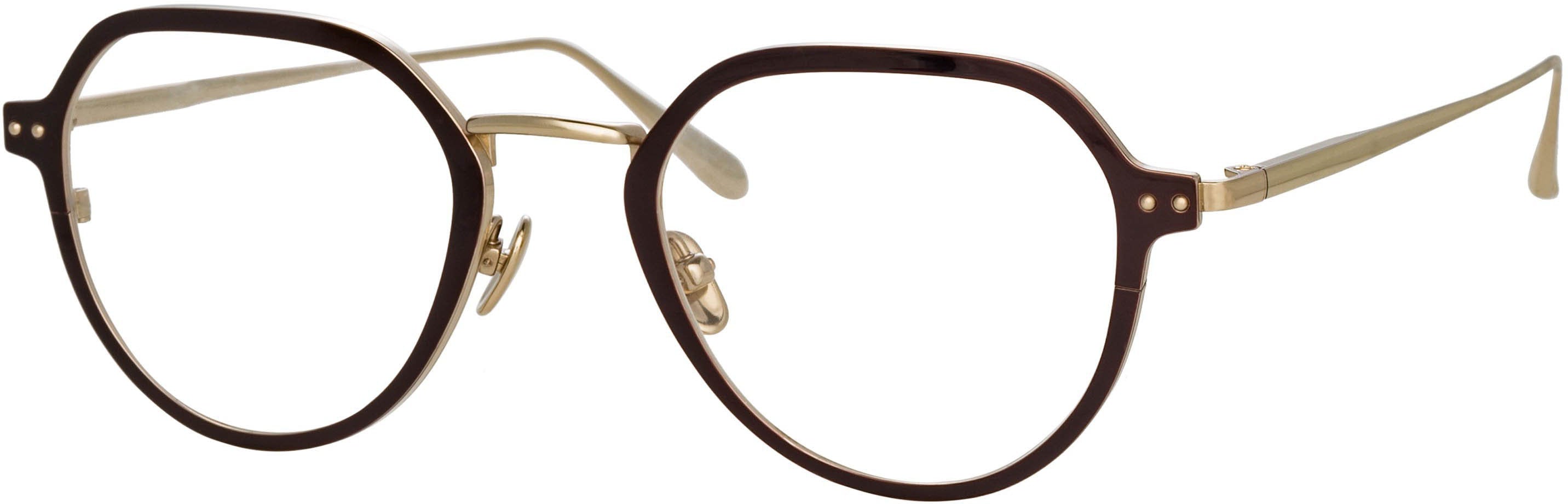 Color_LFL1218C3OPT - Axel Angular Optical Frame in Light Gold and Brown