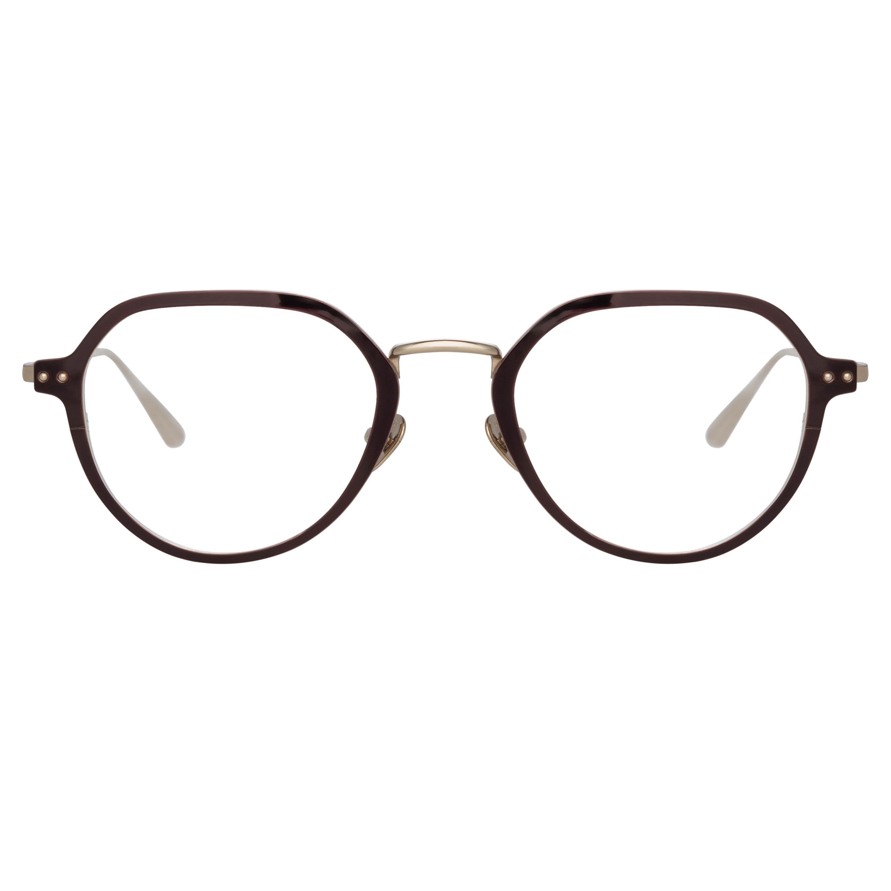 Color_LFL1218C3OPT - Axel Angular Optical Frame in Light Gold and Brown