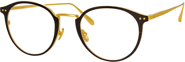 Color_LFL1219C1OPT - Johan Oval Optical Frame in Yellow Gold and Black