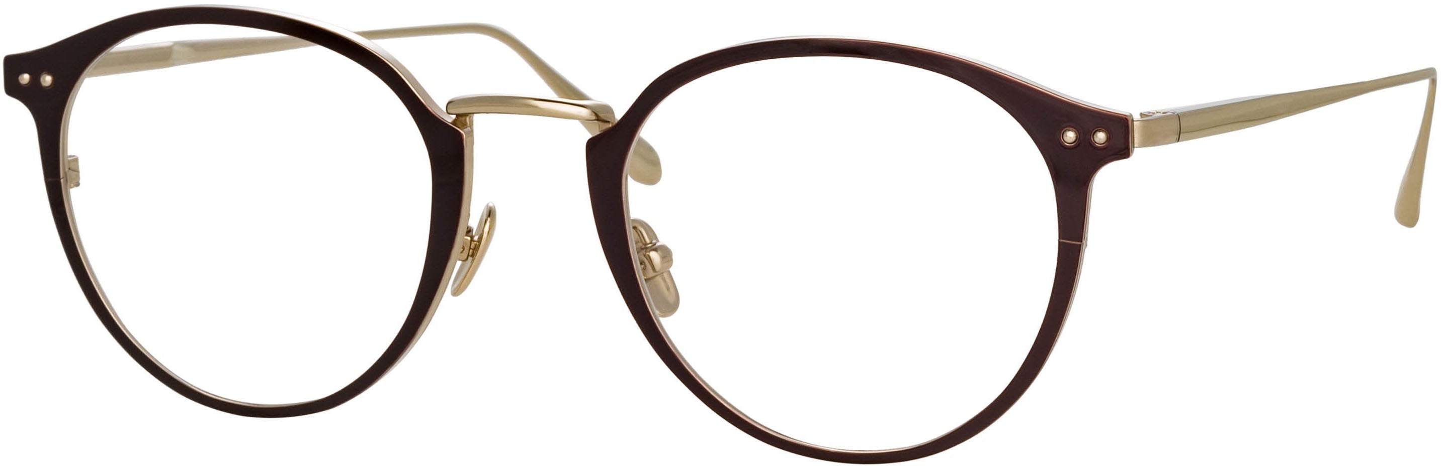 Color_LFL1219C3OPT - Johan Oval Optical Frame in Light Gold and Brown