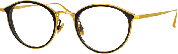 Color_LFL1224C1OPT - Luis Oval Optical Frame in Yellow Gold and Black