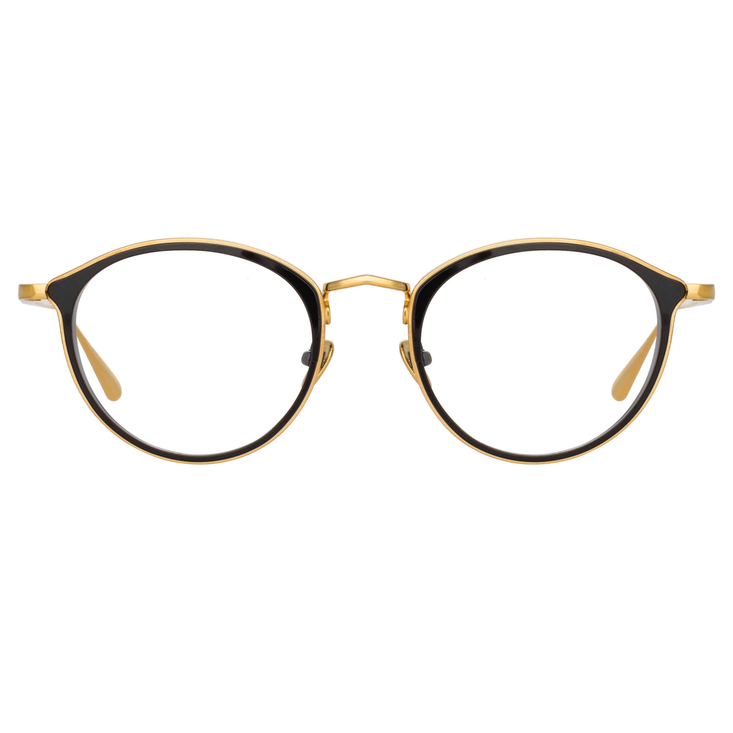 Color_LFL1224C1OPT - Luis Oval Optical Frame in Yellow Gold and Black