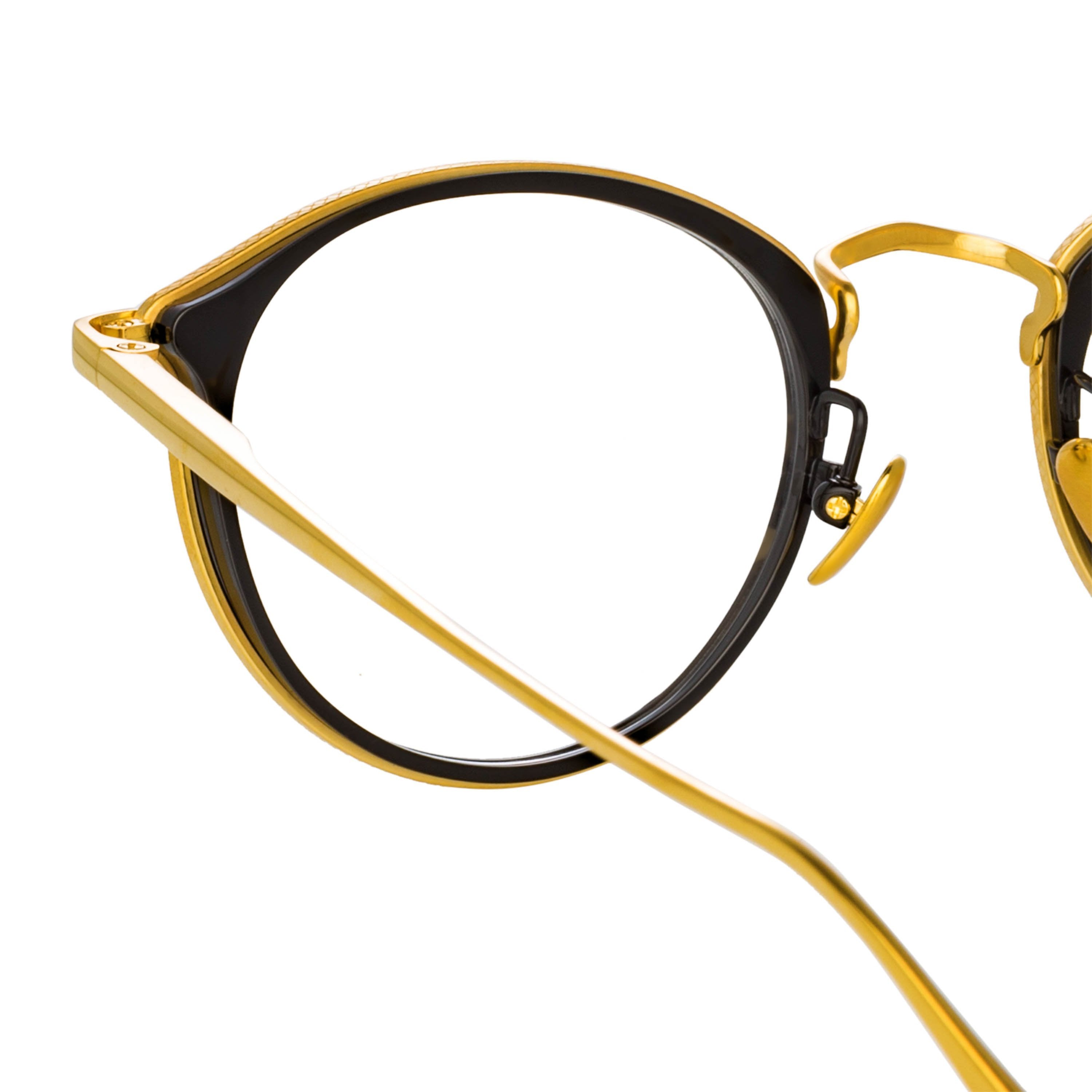 Color_LFL1224C1OPT - Luis Oval Optical Frame in Yellow Gold and Black